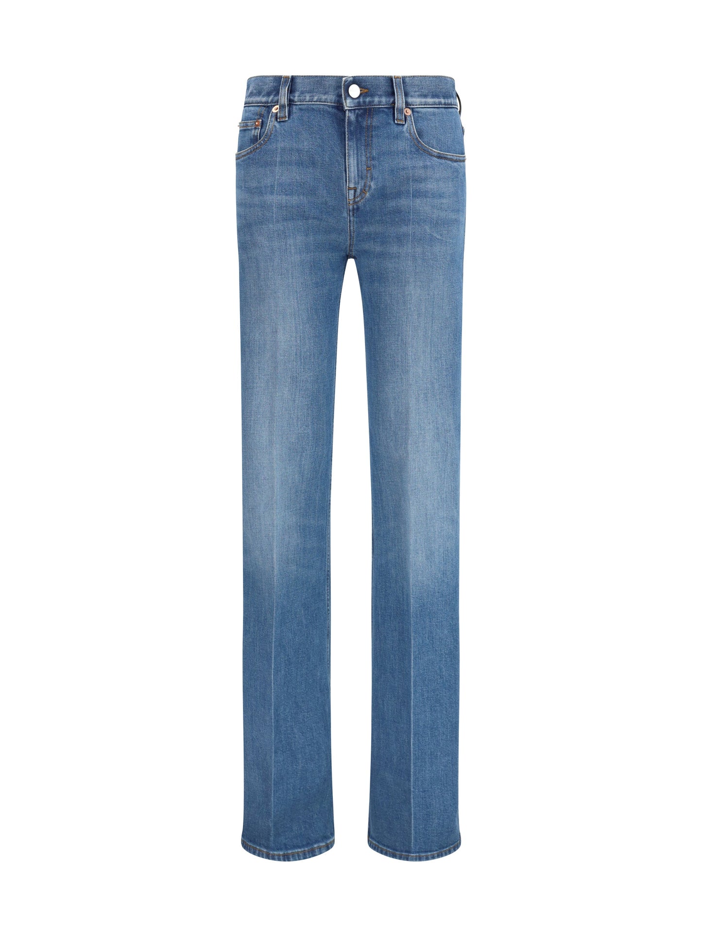 Gucci Women Flare Stretch Cotton Jeans