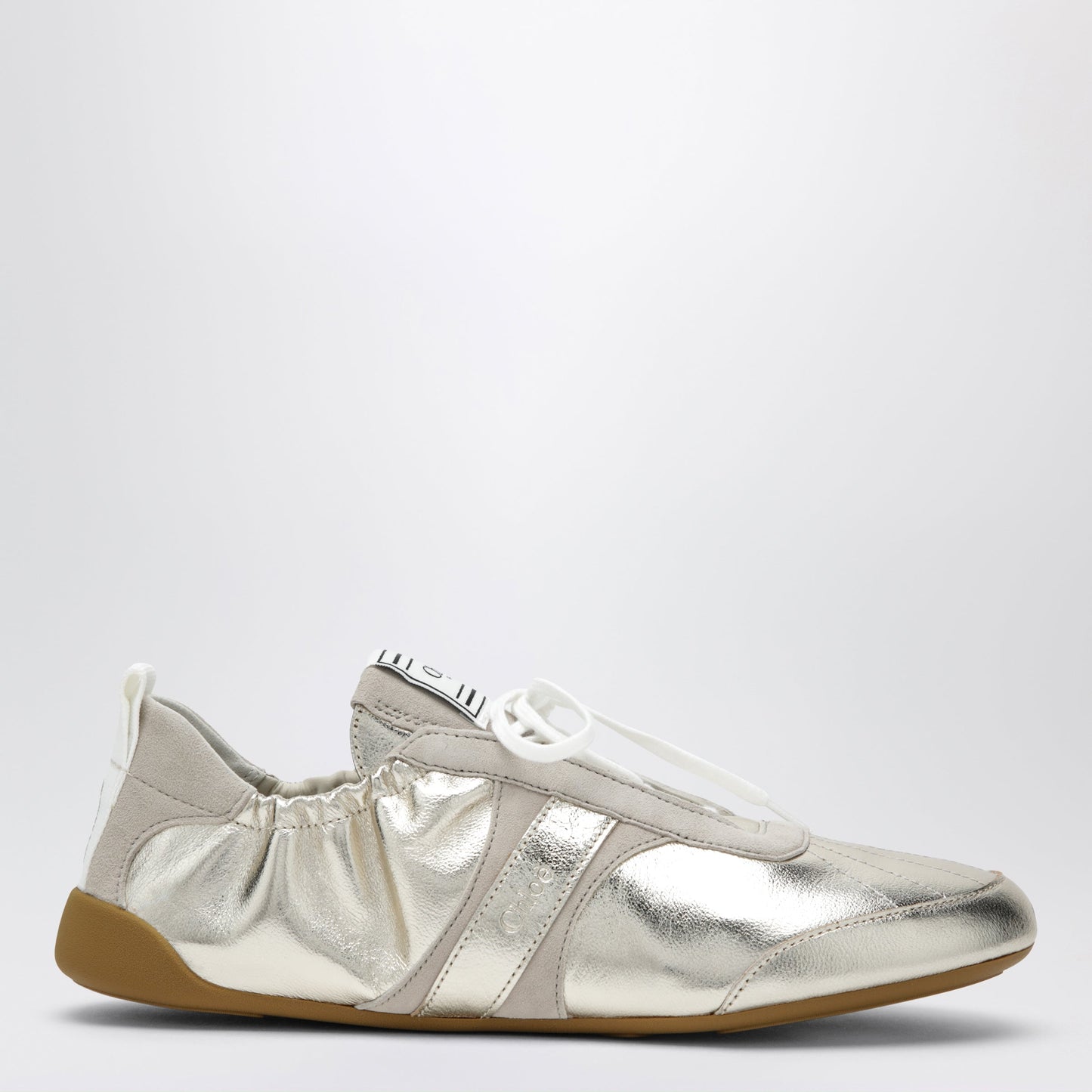 Chloe Chloe Kick Sneakers In Palladium Metallic Finish Women