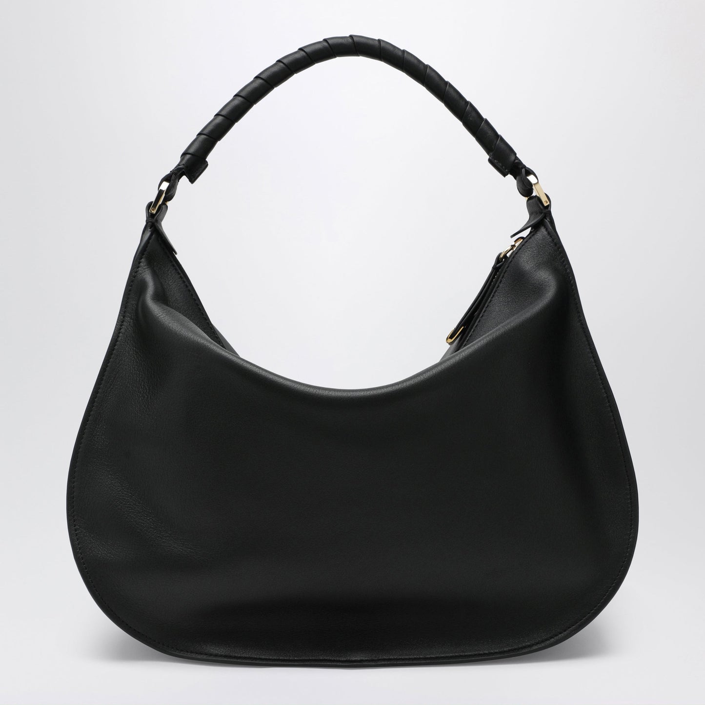 Chloe Black Leather Marcie Shoulder Bag Women