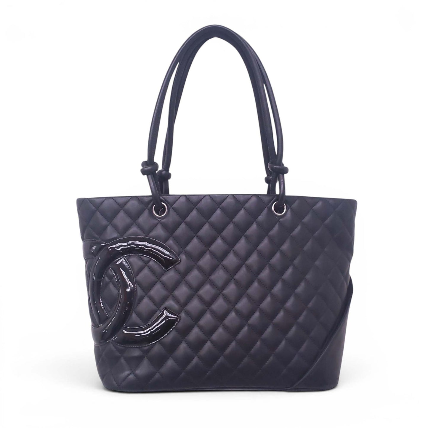 CHANEL BLACK LIGNE CAMBONE TOTE BAG