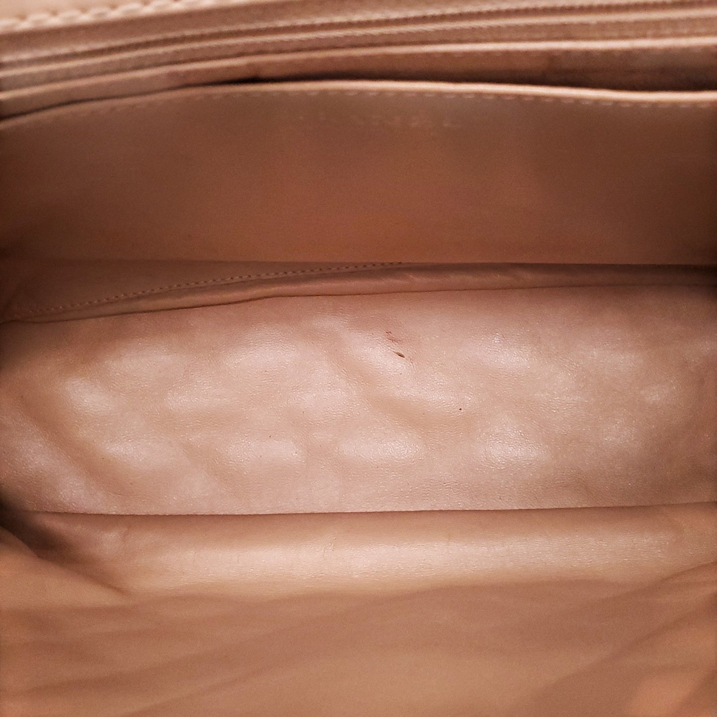 CHANEL VINTAGE MAXI NUDE SOFT LEATHER FLAP BAG