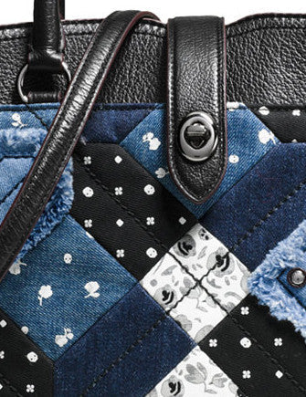 Coach Mercer Satchel 30 in Canyon Quilt Denim