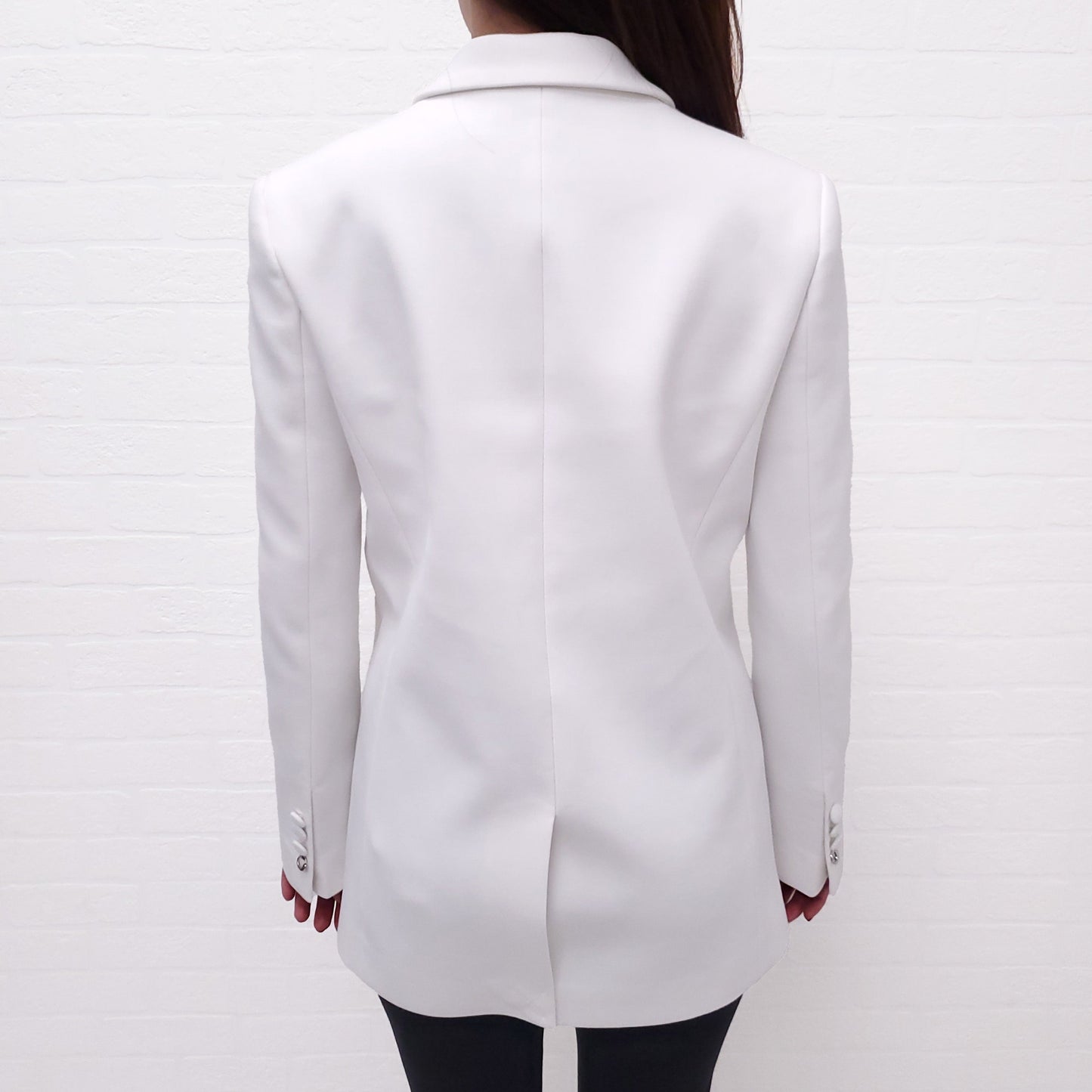 COPERNI WHITE TWISTED CUT OUT TAILORED JACKET - SIZE 34