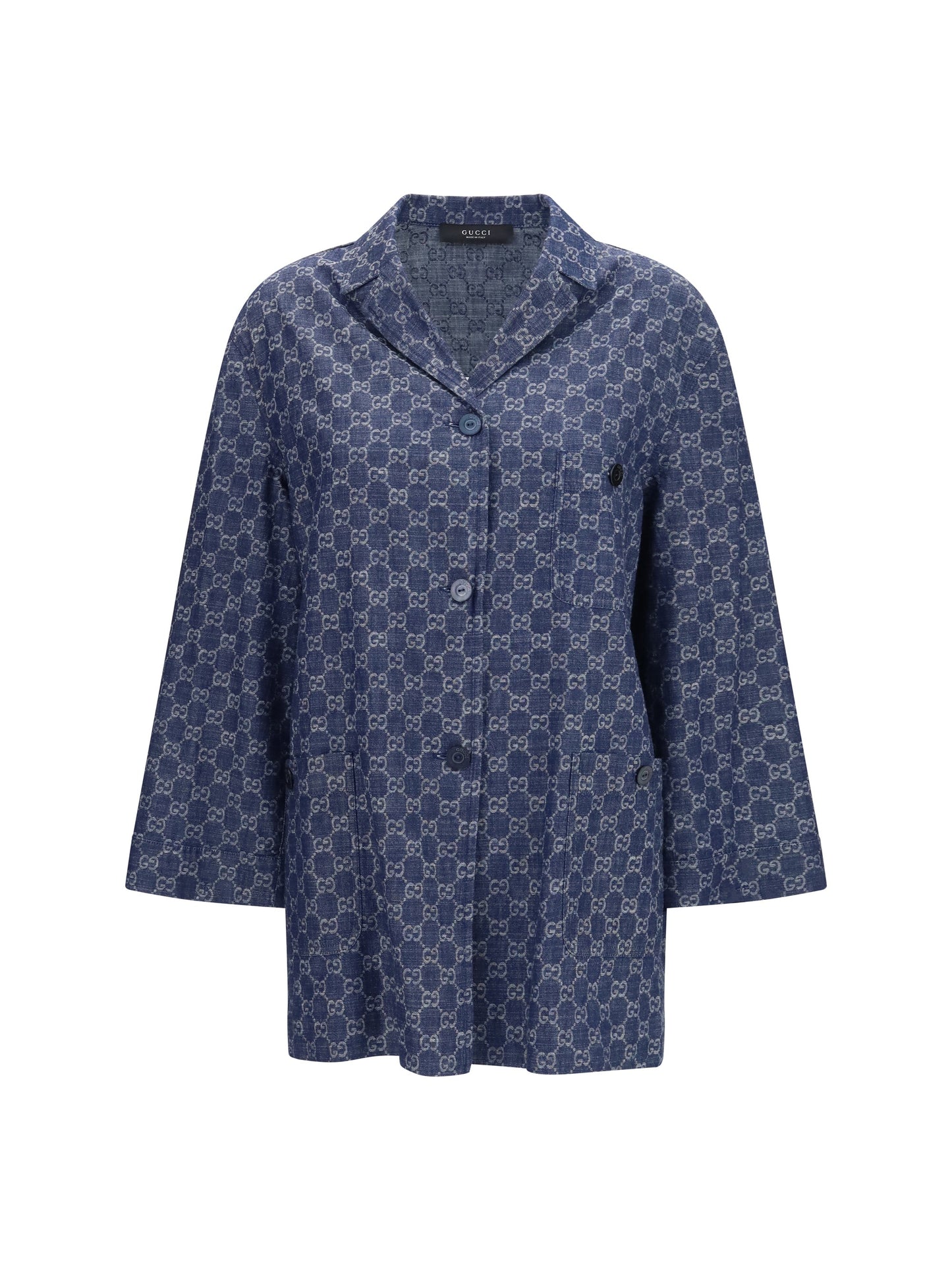 Gucci Women Gg Jacquard Cotton Jacket