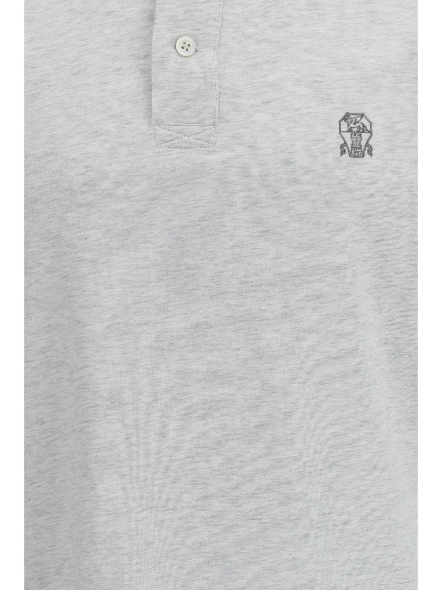 Brunello Cucinelli Men Polo In Cotton Jersey With Short Sleeves