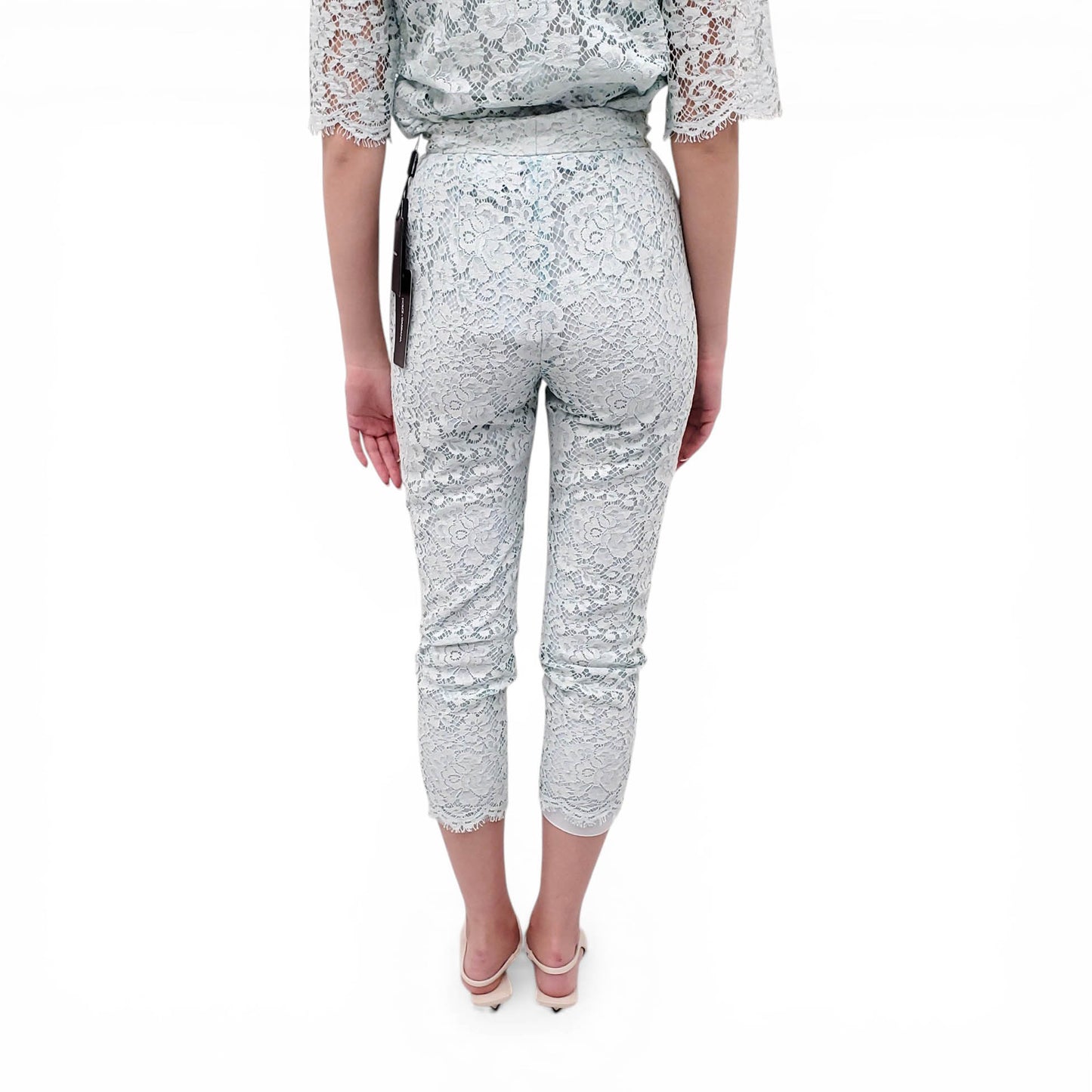 DOLCE & GABBANA SEAFOAM GREEN 2-PIECE SET - TOP SIZE 36; PANTS SIZE 38