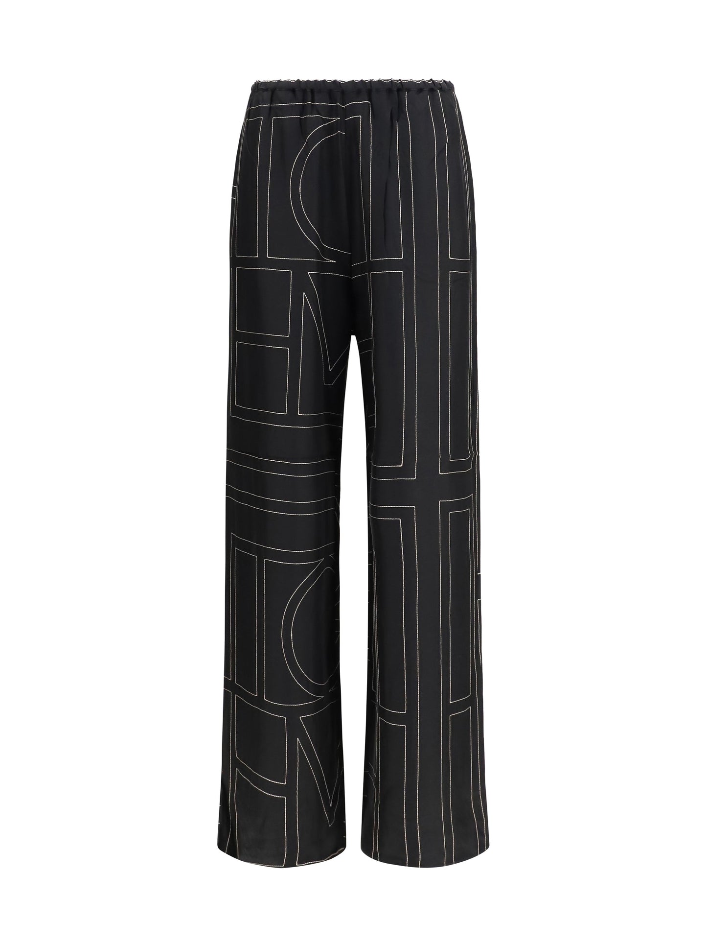 Toteme Women Silk Monogram Pants