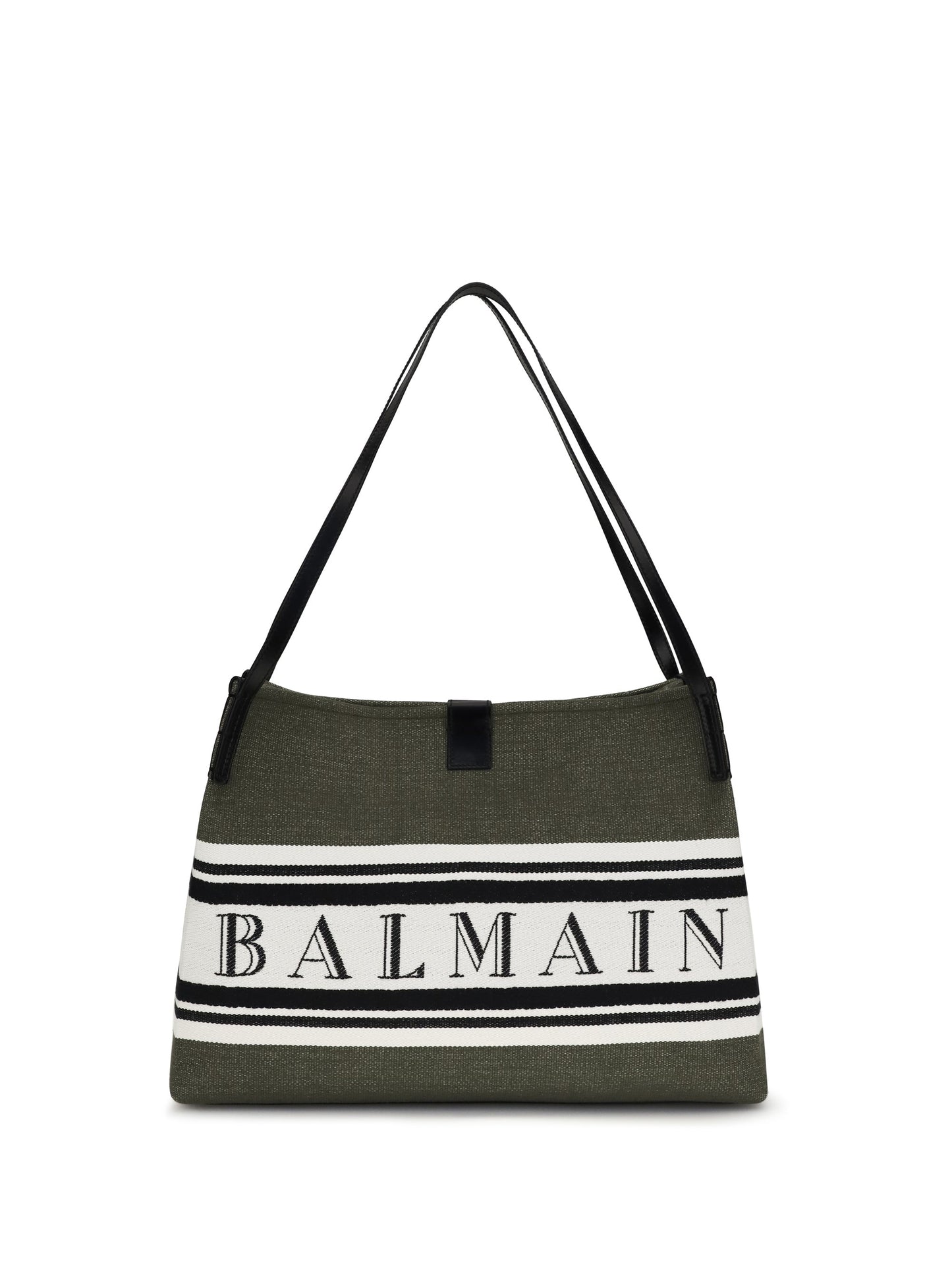 Balmain Women Medium Canvas And Leather Release Tote