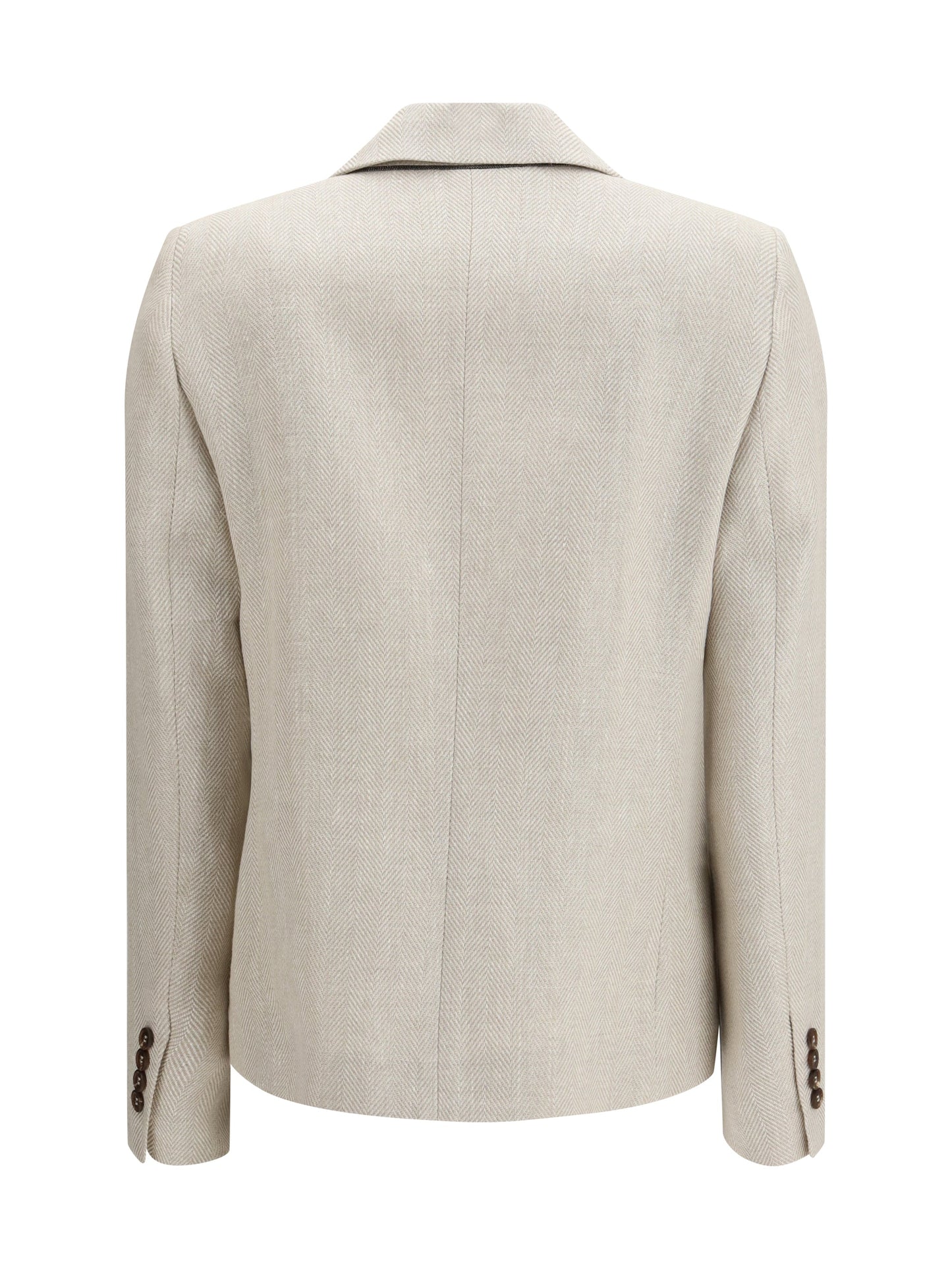 Brunello Cucinelli Women Button Herringbone Blazer