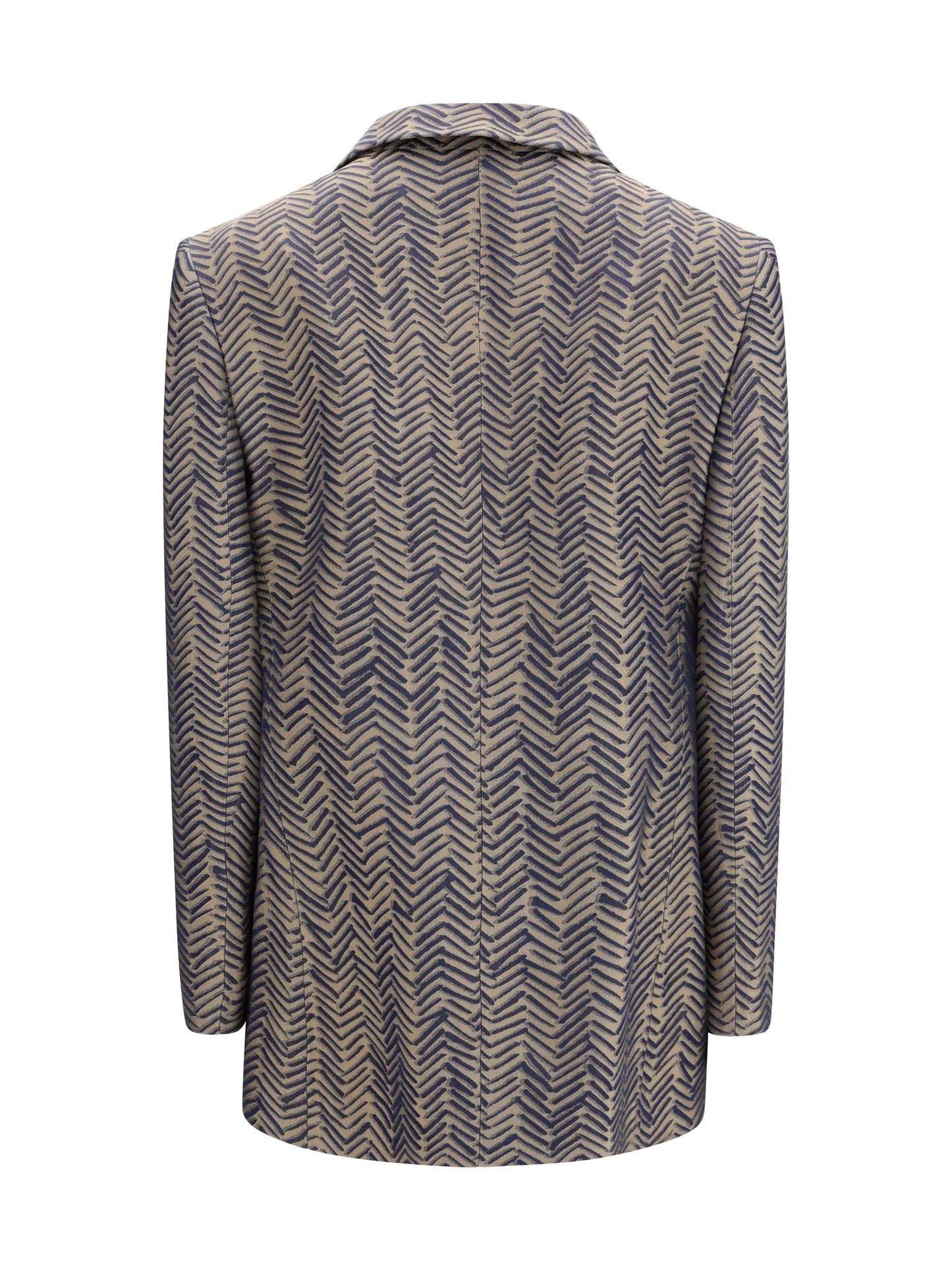 Giorgio Armani Women Single-Breasted Jacket Cchevron Jacquard Viscose