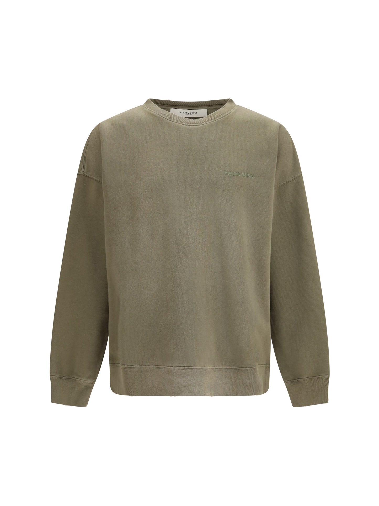 Golden Goose Men Journey Unisex Crew Neck In Garment-Dyed Cotton Fleece