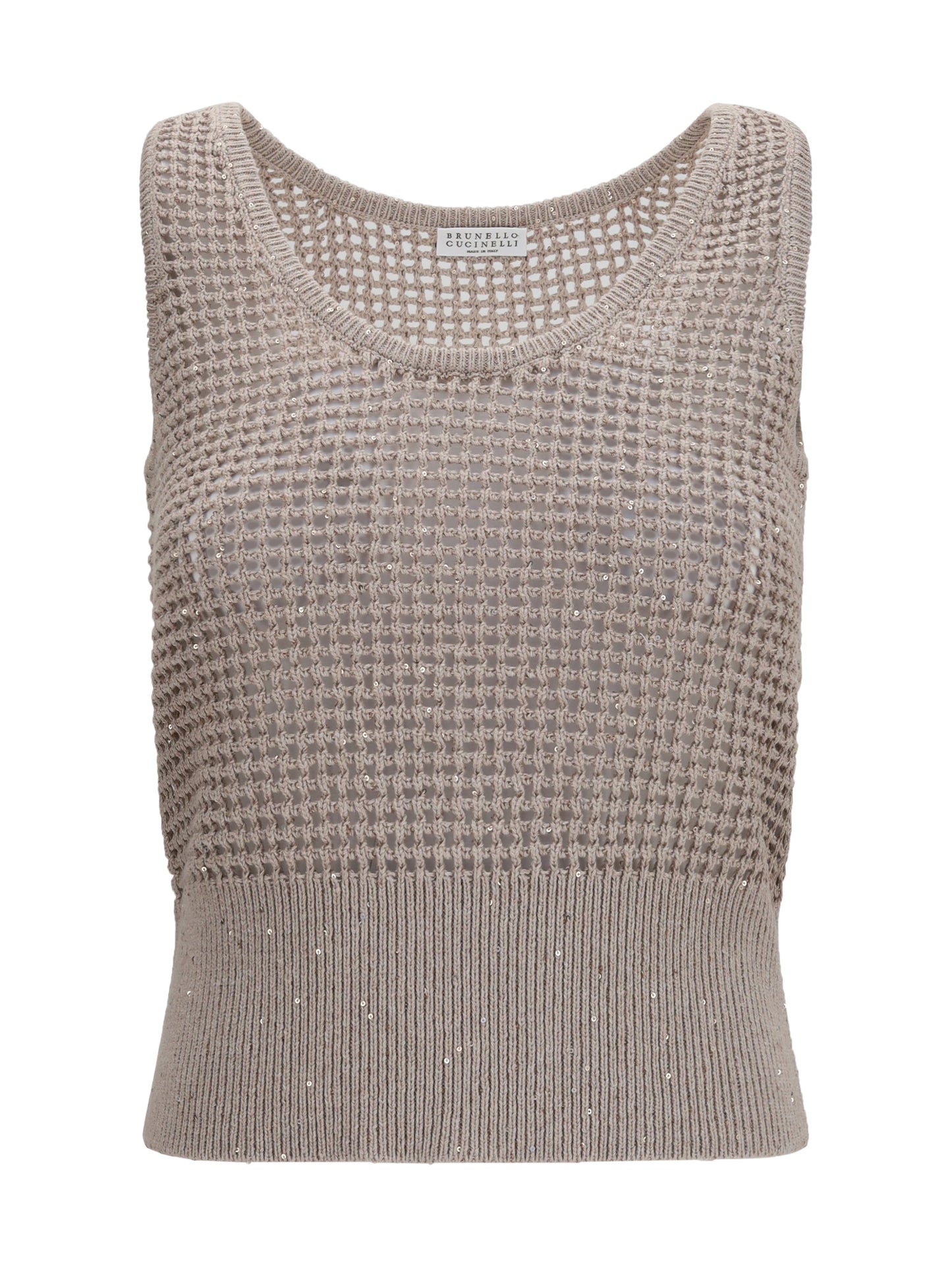 Brunello Cucinelli Women Perforated Sequin Tank Top