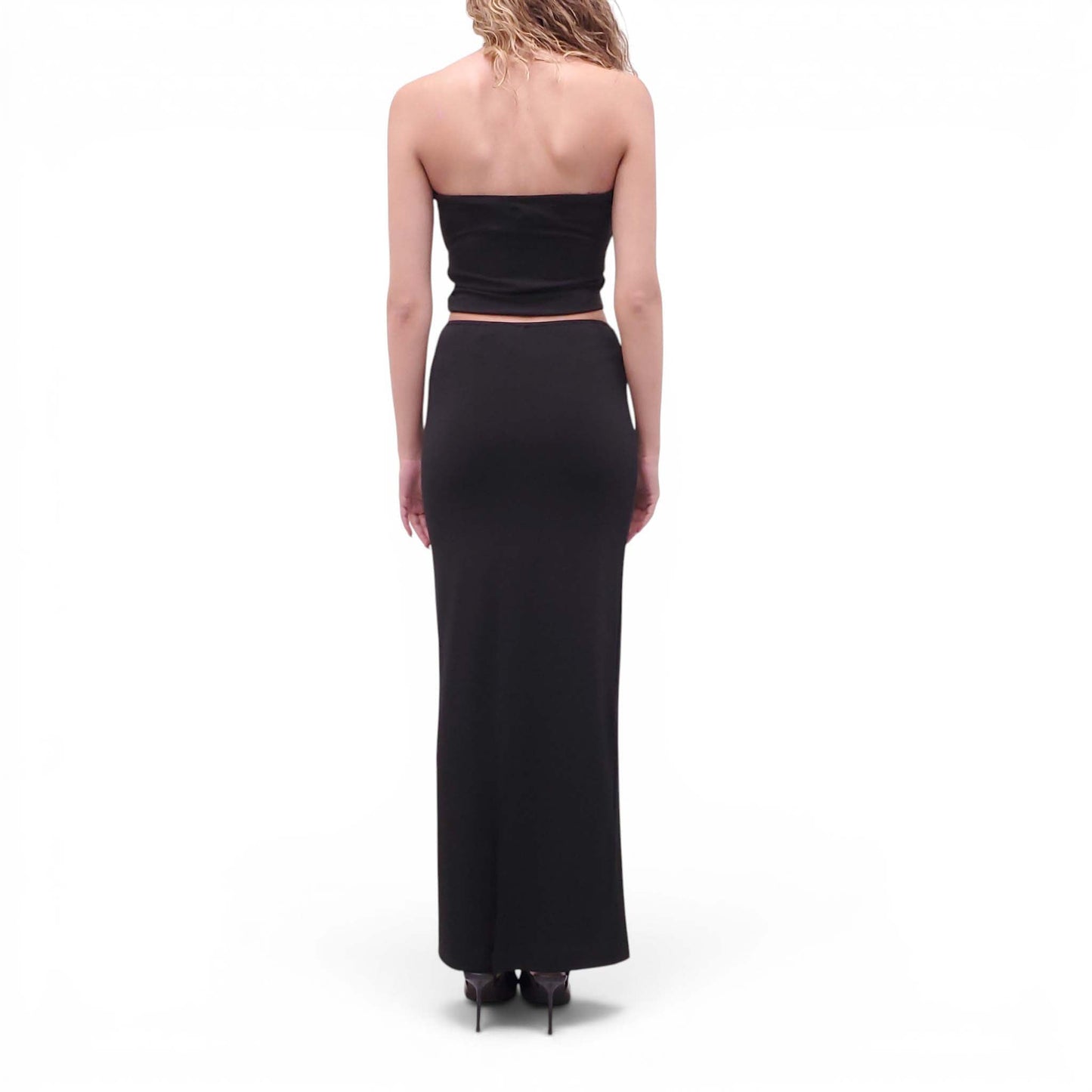 ÉTERNE BLACK 2-PIECE TUBE SKIRT SET - SIZE M