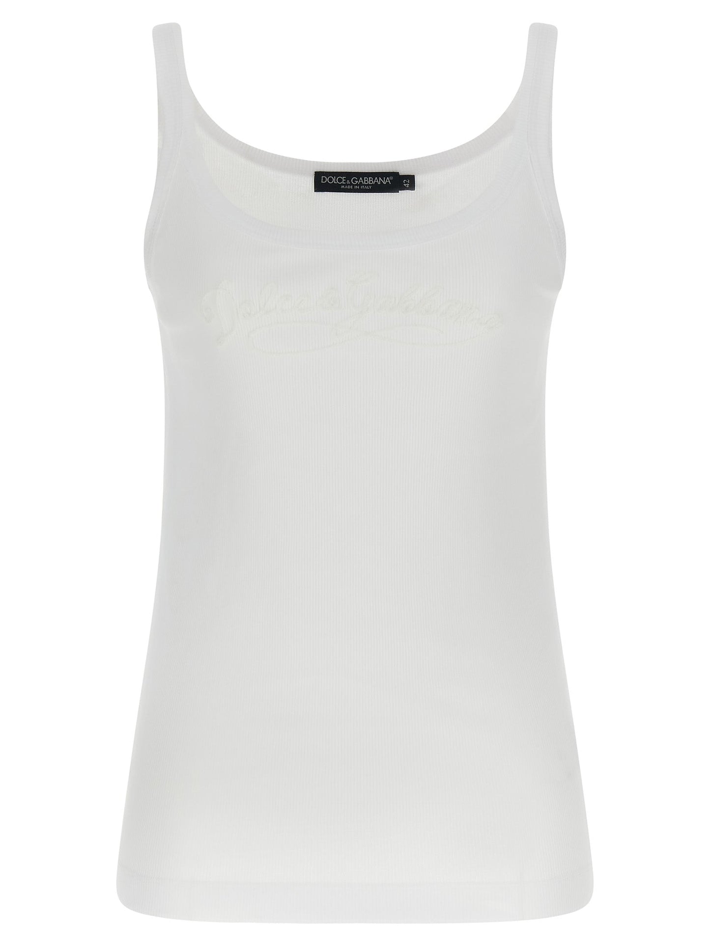Dolce & Gabbana Women Logo Embroidery Tank Top