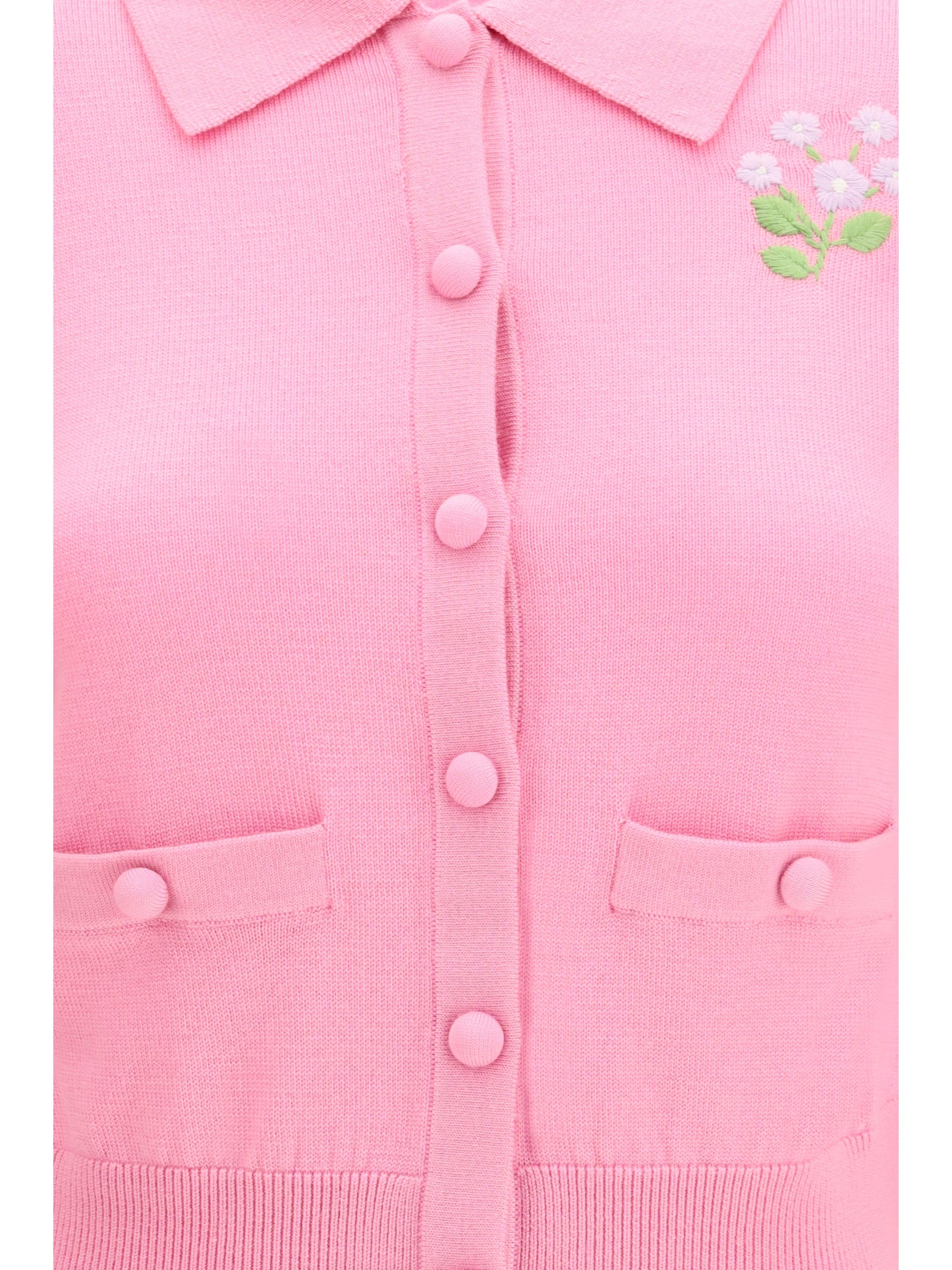 Self-Portrait Women Floral Embroidered Knit Cardigan