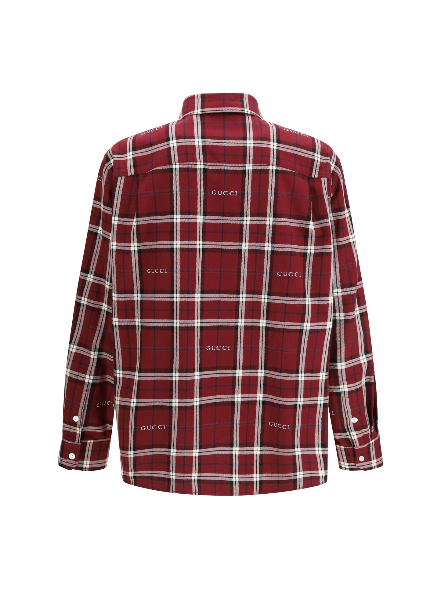 Gucci Men Multicolour Tartan Cotton Jacquard Shirt
