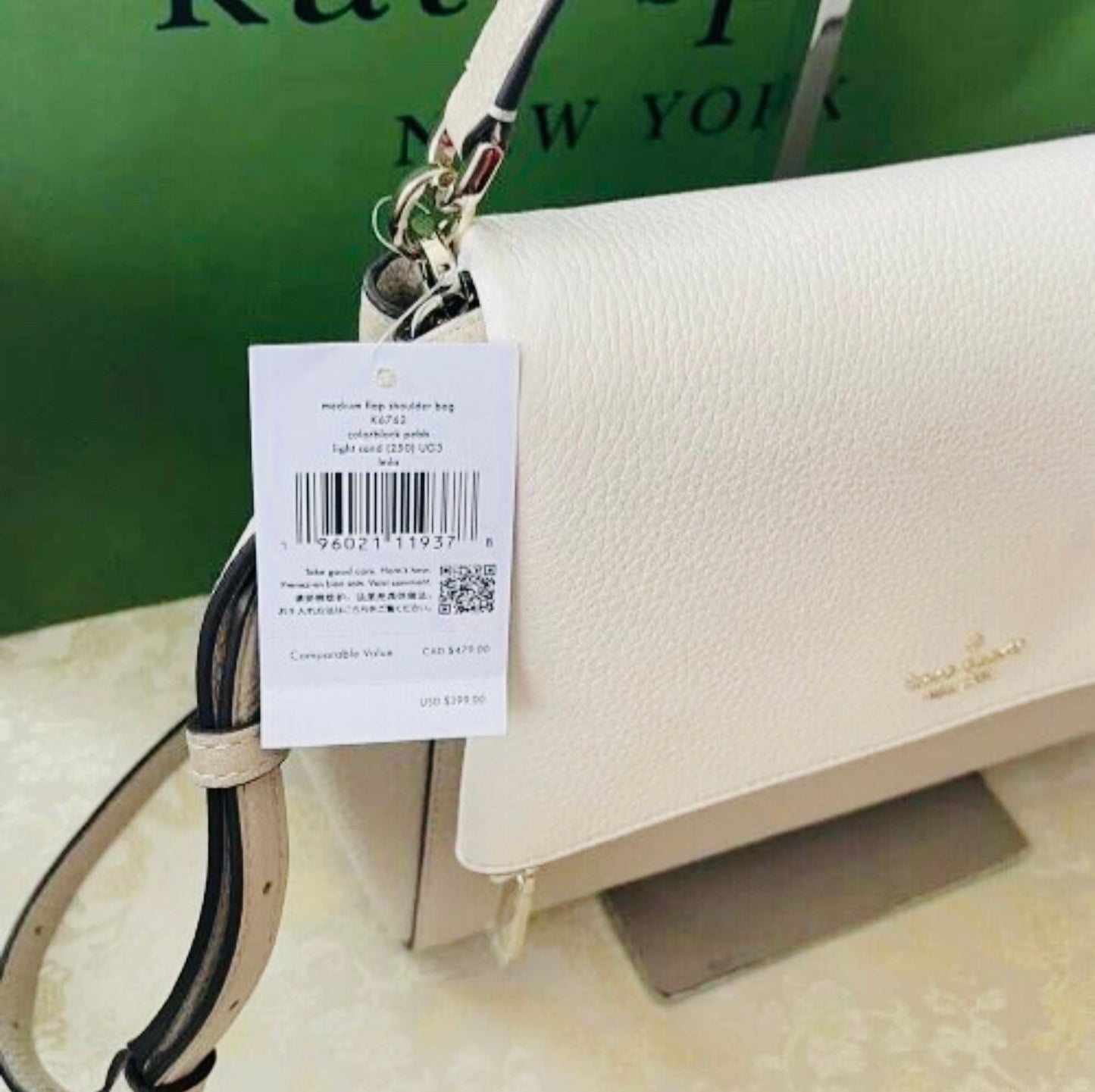 NWT Kate Spade Leather Leila Flap Medium Crossbody