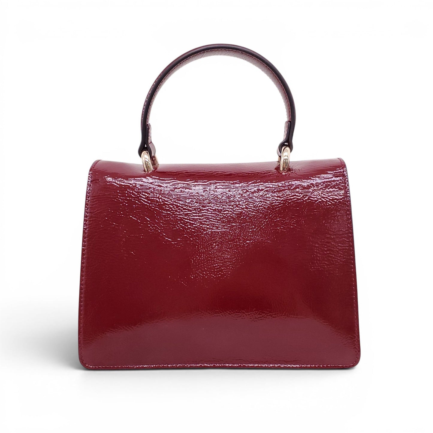 GUCCI BURGUNDY PATENT SHOULDER BAG