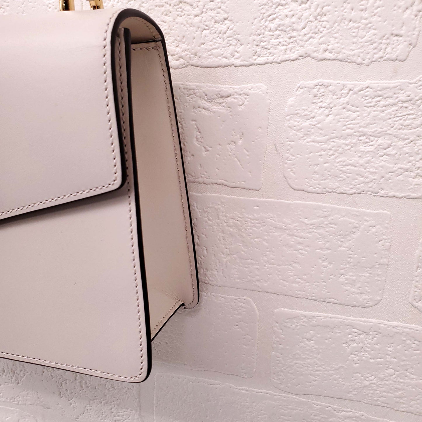 GUCCI CREAM LEATHER SYLVIE BAG