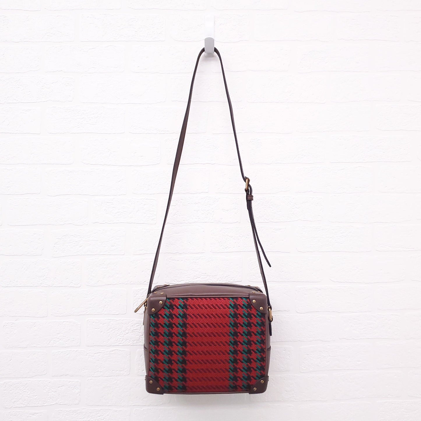 GUCCI HOUNDSTOOTH SOFT TRUNK BAG