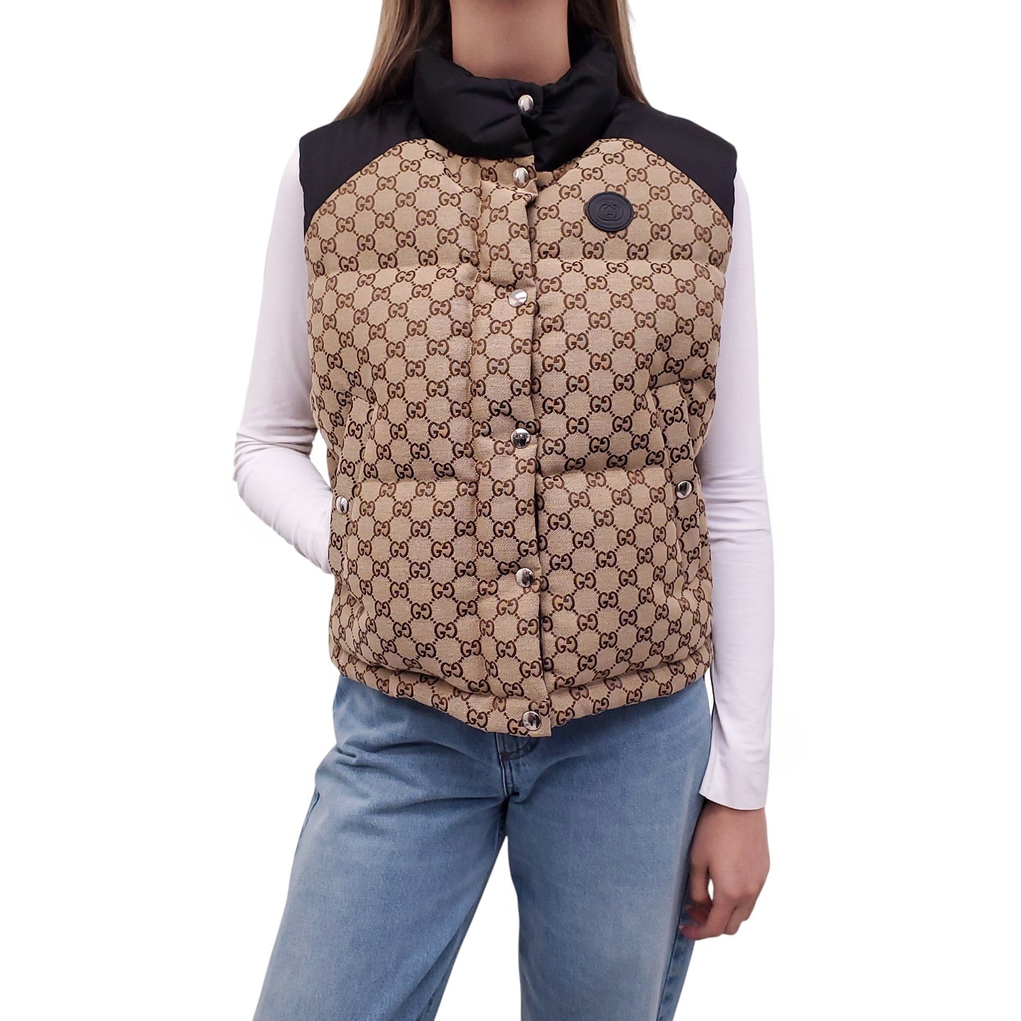 GUCCI MONOGRAM LOGO VEST - SIZE 36