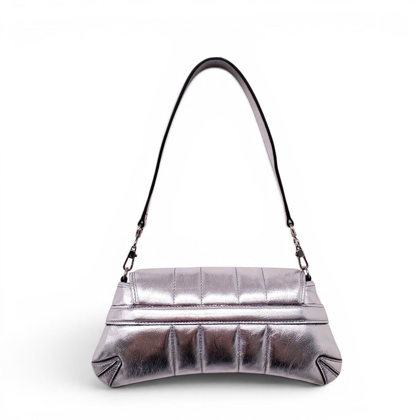 GUCCI SILVER METALLIC HORSEBIT CHAIN BAG