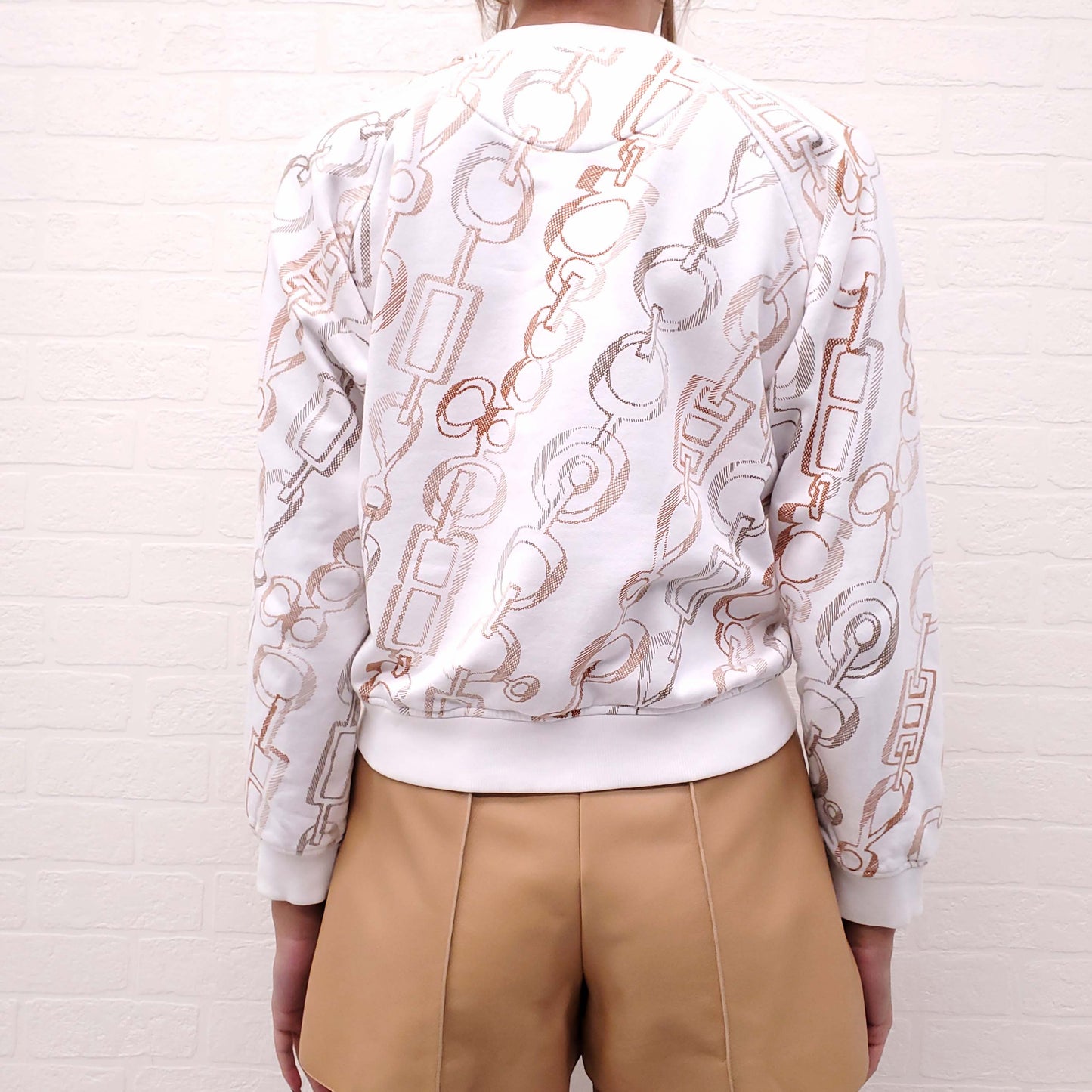 HERMÈS PRINTED CREWNECK SWEATSHIRT - SIZE 36