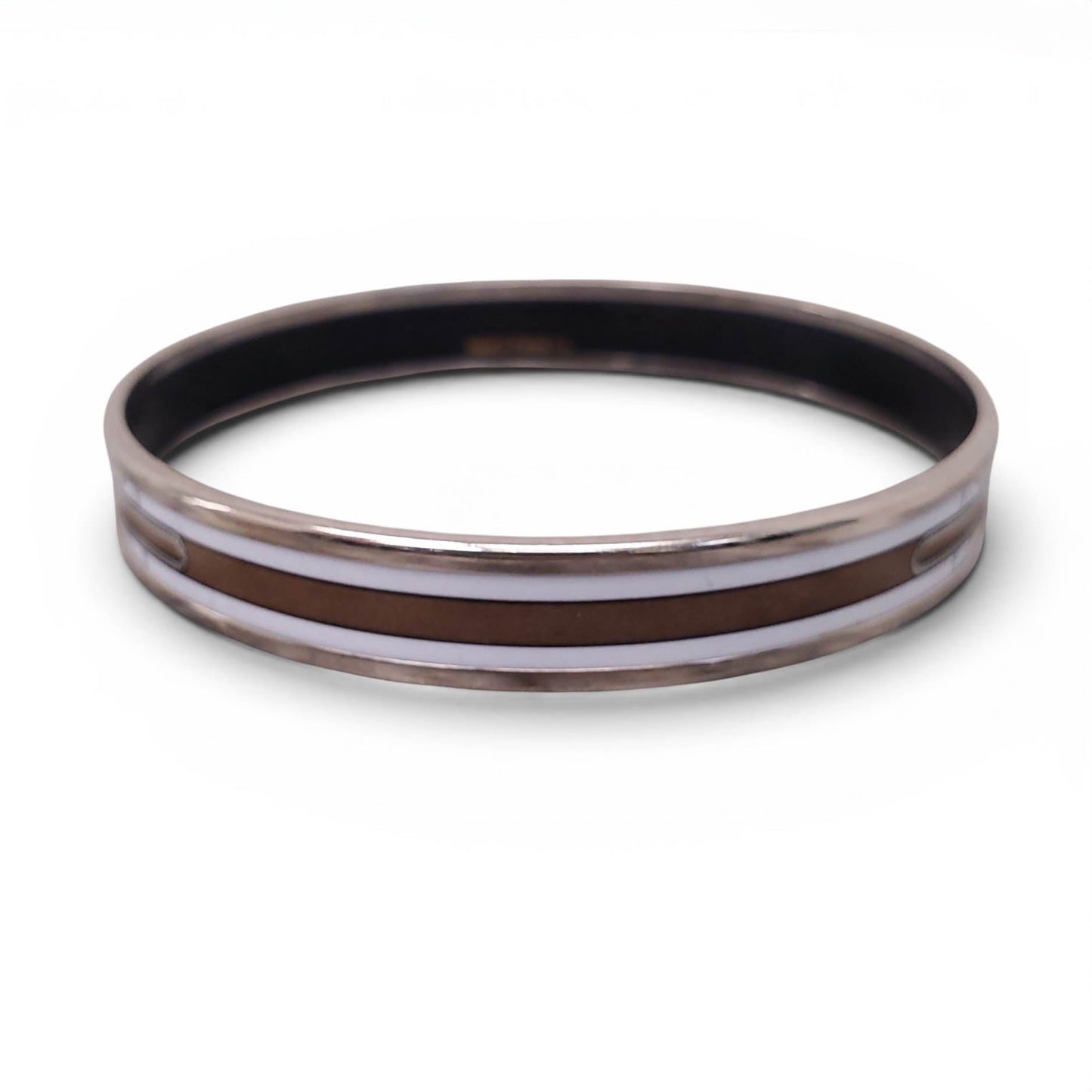 HERMÈS THIN BELT BUCKLE PATTERNED BANGLE - SIZE 70 MM