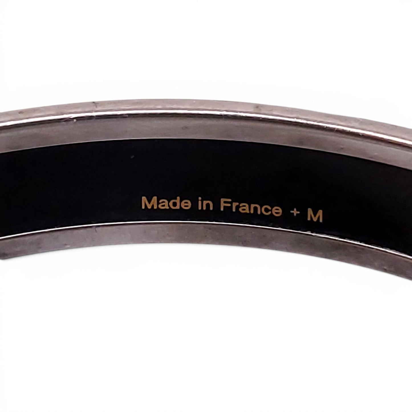 HERMÈS THIN CIRCLE PATTERNED BANGLE -SIZE 70