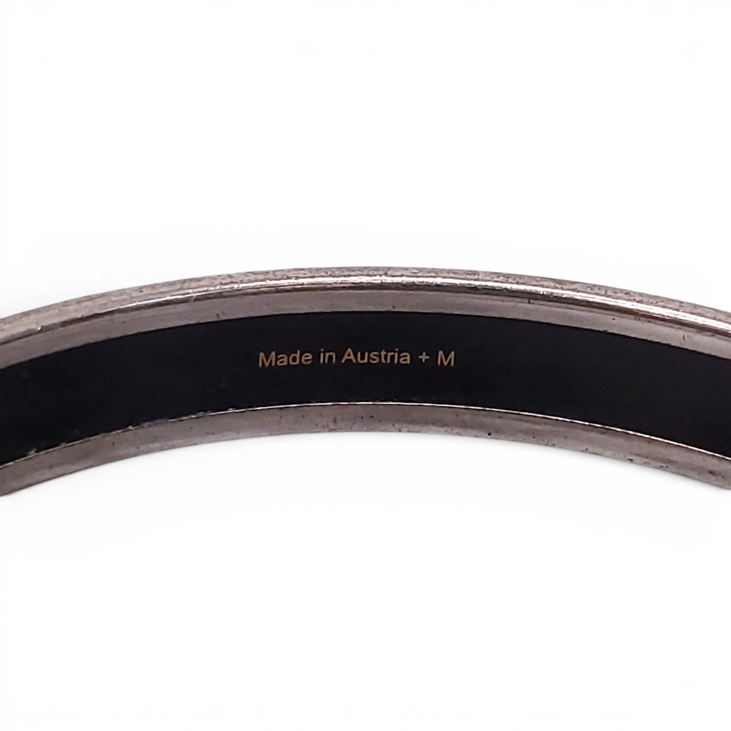 HERMÈS THIN GEOMETRIC PATTERNED BANGLE - SIZE 70