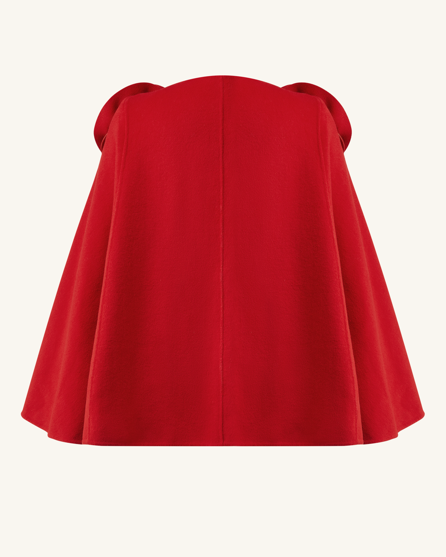 Clara Floral Applique Cape Coat - Red