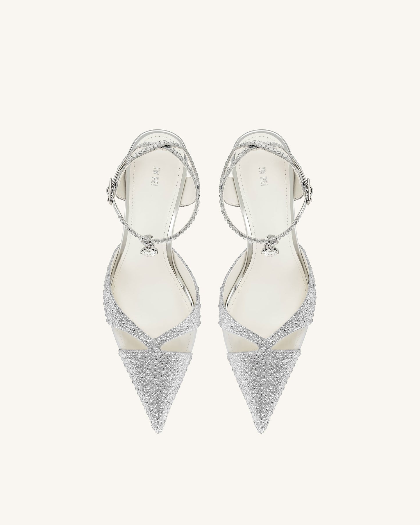 Haidi Artificial Crystal Pumps - Silver