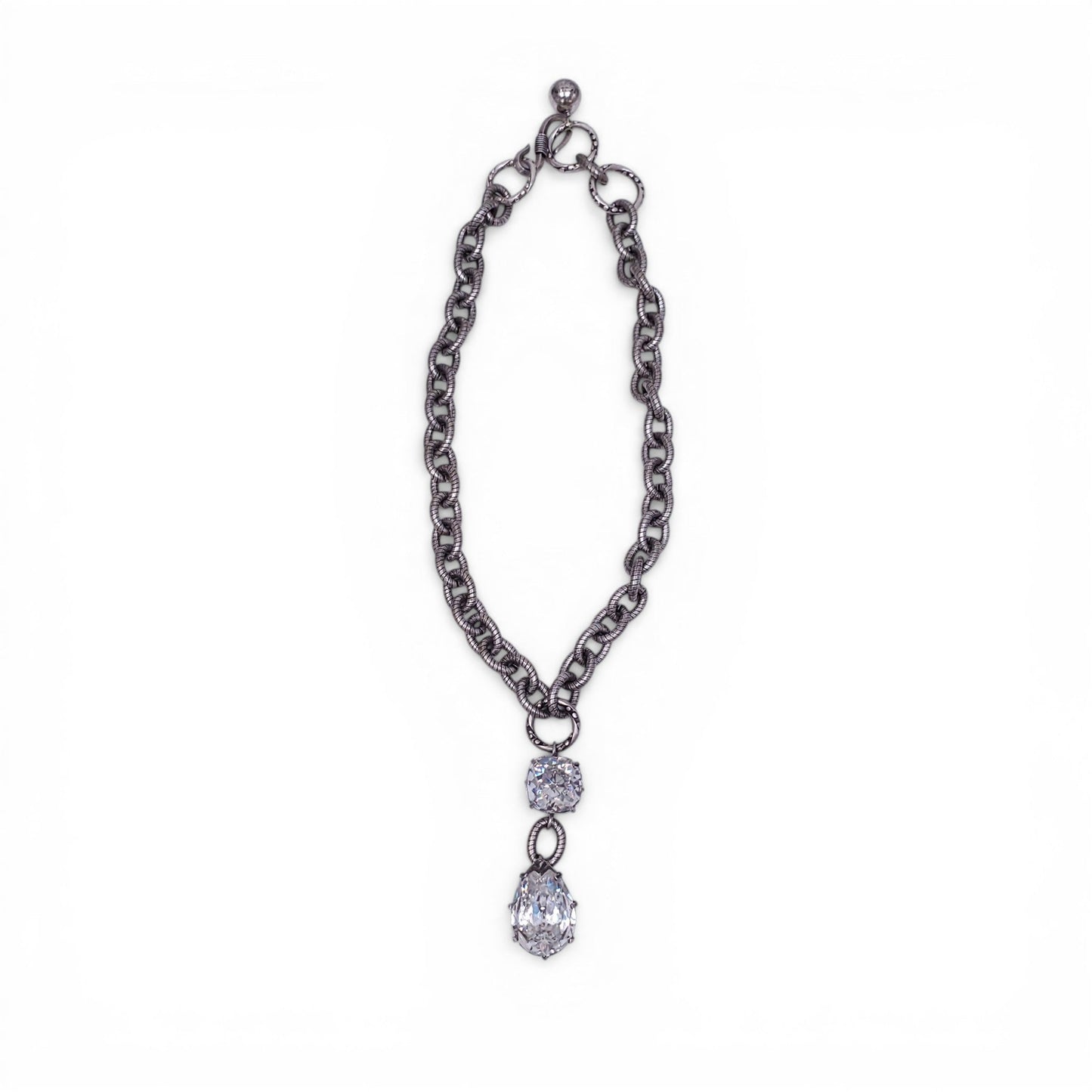LANVIN CRYSTAL CHAIN NECKLACE