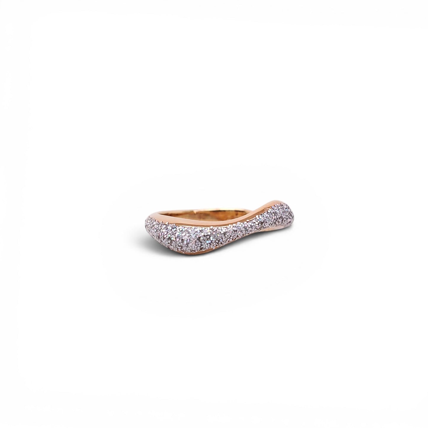 MARIA BLACK STERLING SILVER AURA OPAL GLITTER STACKABLE RINGS