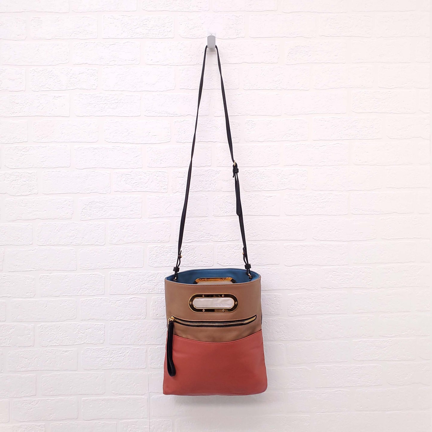 MARNI MULTI-COLOUR LEATHER HANDLE BAG
