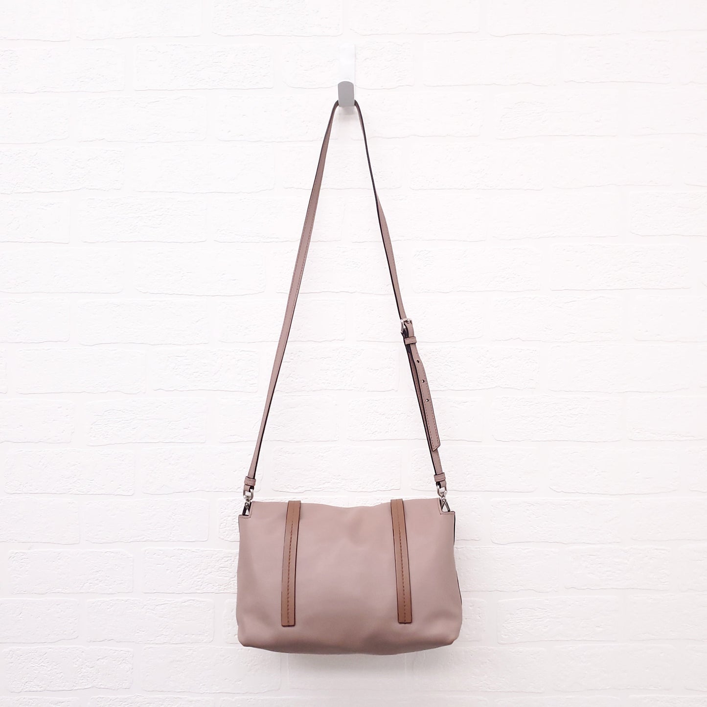 MIU MIU LOGO LEATHER CROSSBODY SATCHEL