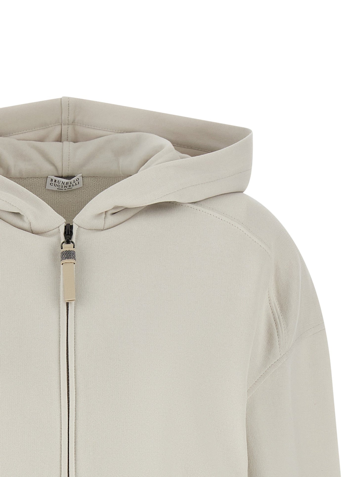 Brunello Cucinelli Women 'Shiny Zipper Pull' Hoodie