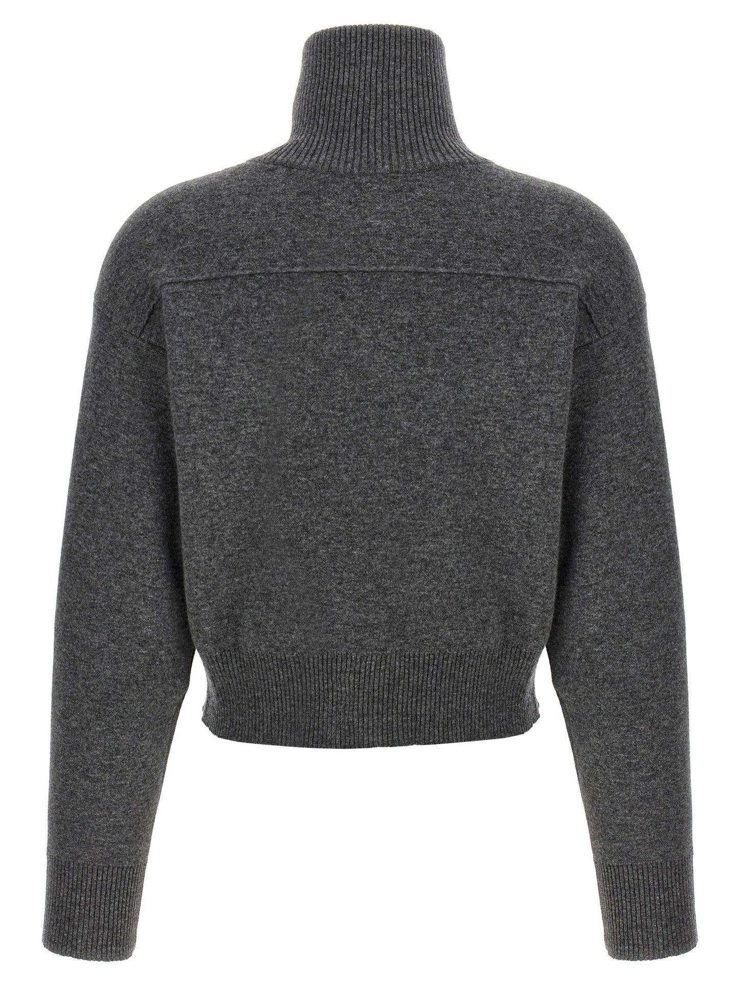 Brunello Cucinelli Women 'Shiny Zipper Pull' Wool Cardigan