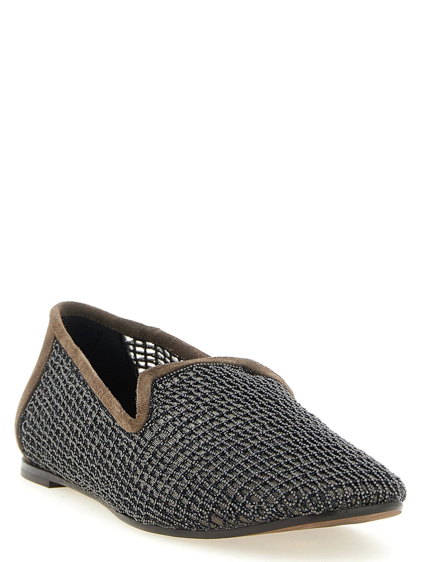 Brunello Cucinelli Women 'Embroidery' Mesh Loafers