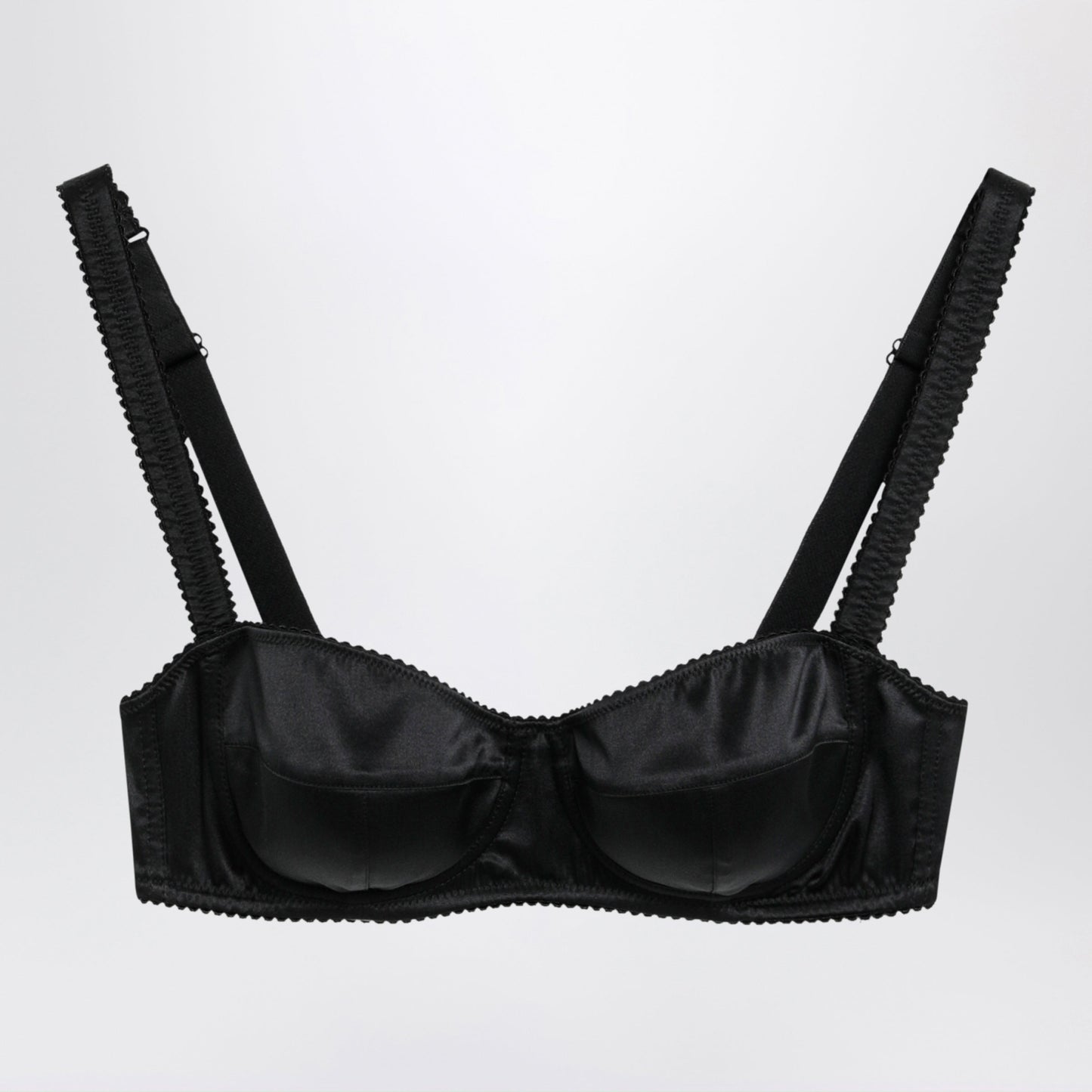 Dolce&Gabbana Balconette Bra In Stretch Silk Satin, Black Women