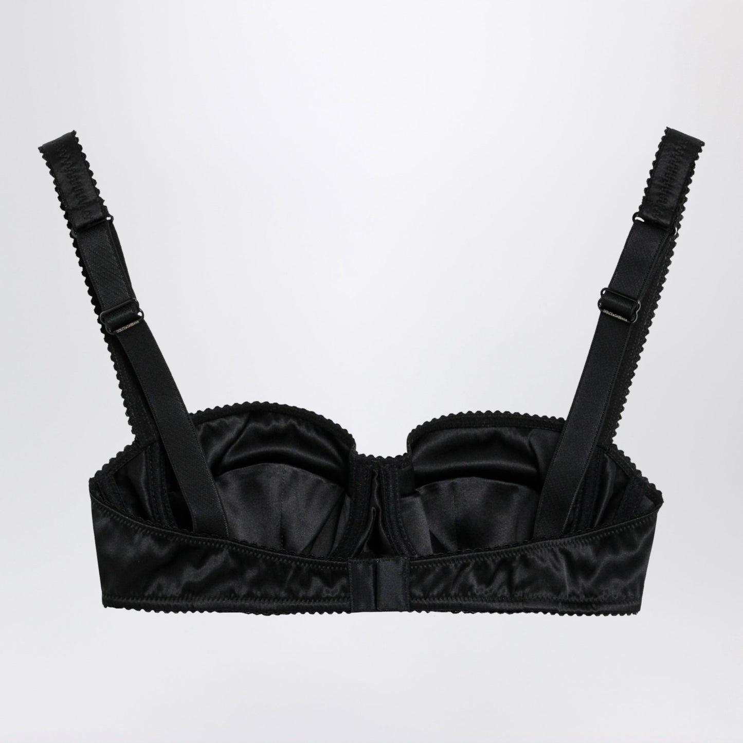 Dolce&Gabbana Balconette Bra In Stretch Silk Satin, Black Women