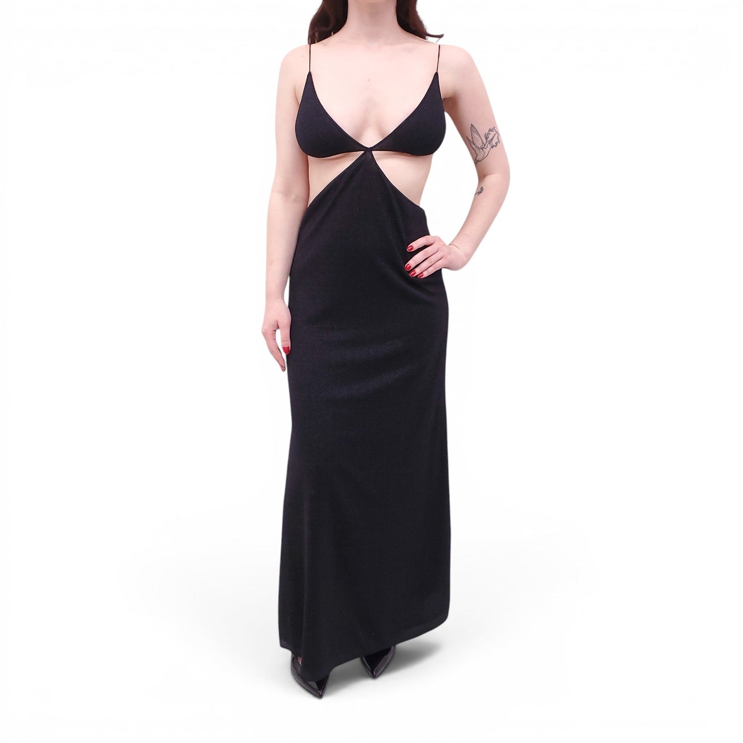 OSÉREE BLACK SPARKLE DRESS - SIZE S