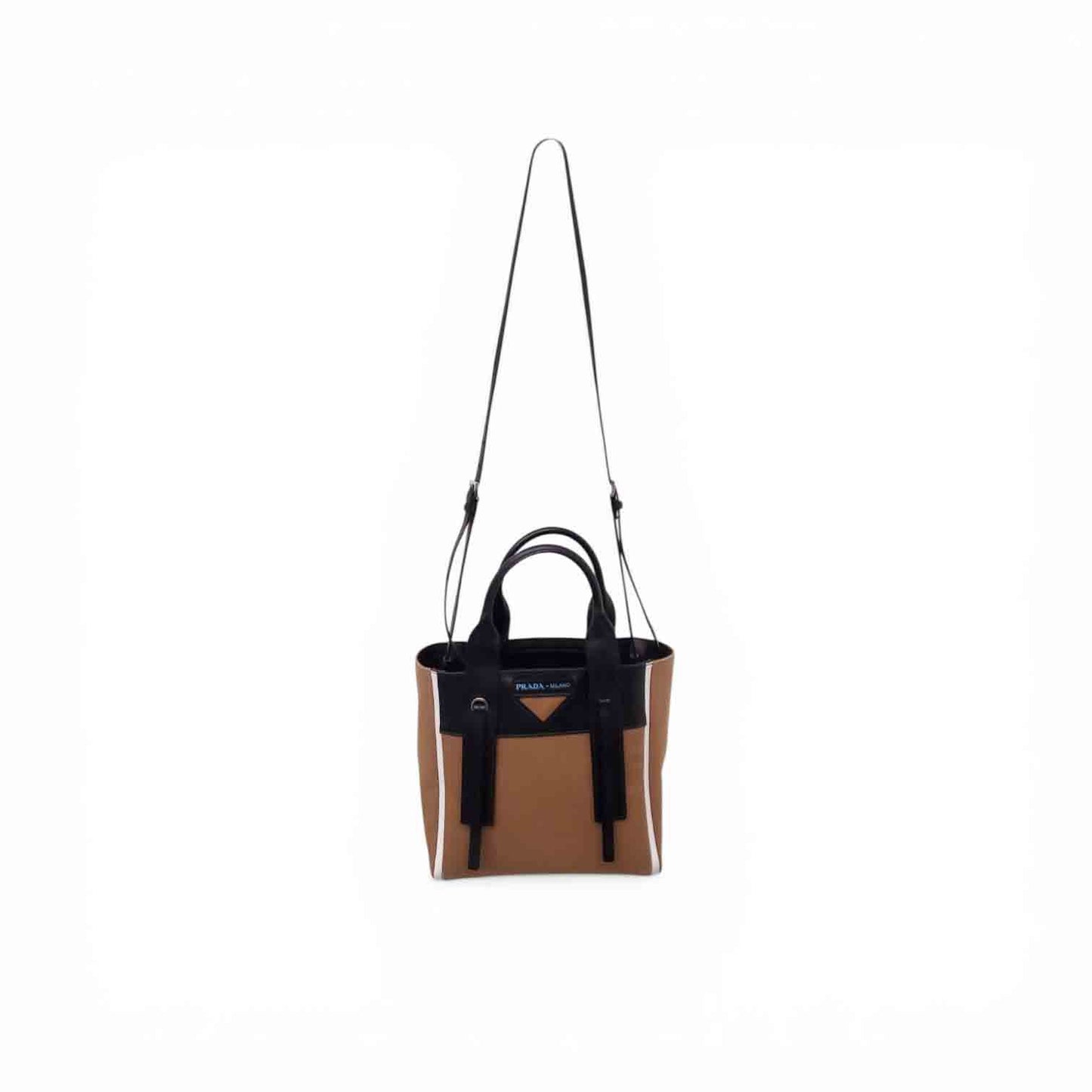 PRADA OUVERTURE CANVAS CROSSBODY TOTE