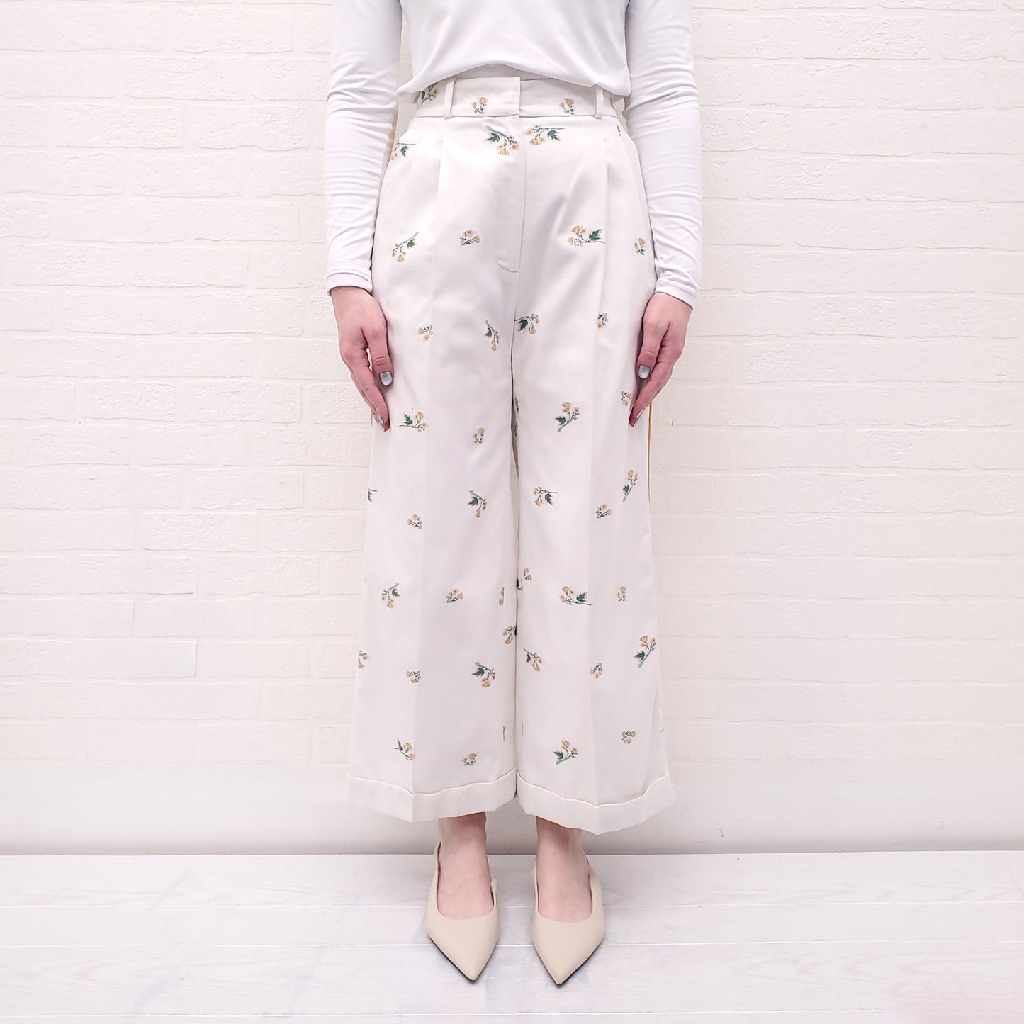 RACIL FLORAL WIDE LEG FLORAL TROUSERS - SIZE 36