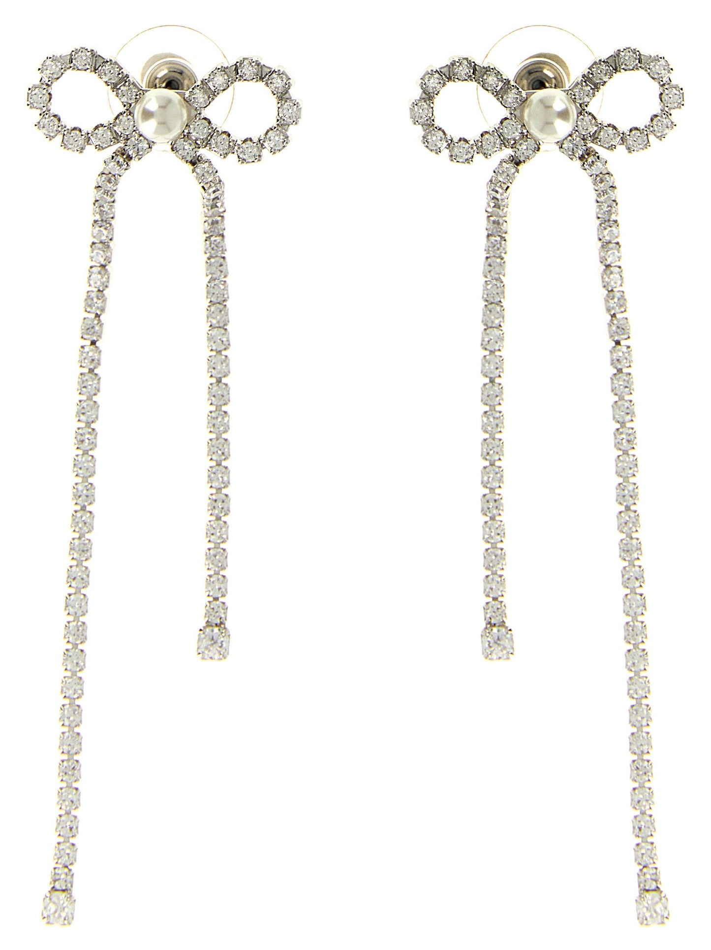 Self Portrait Women 'Crystal Droplet Bow' Earrings