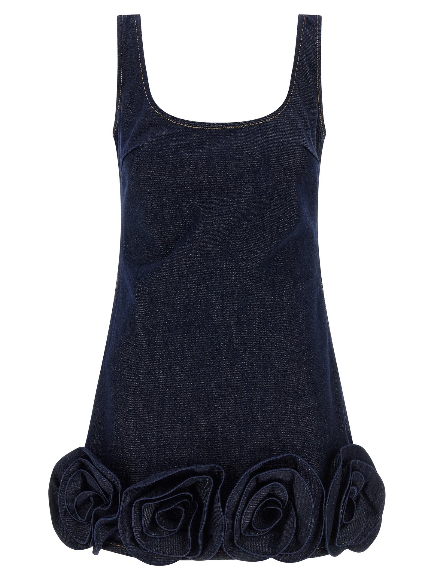 Self Portrait Women 'Indigo Denim 3D Flower Mini' Dress
