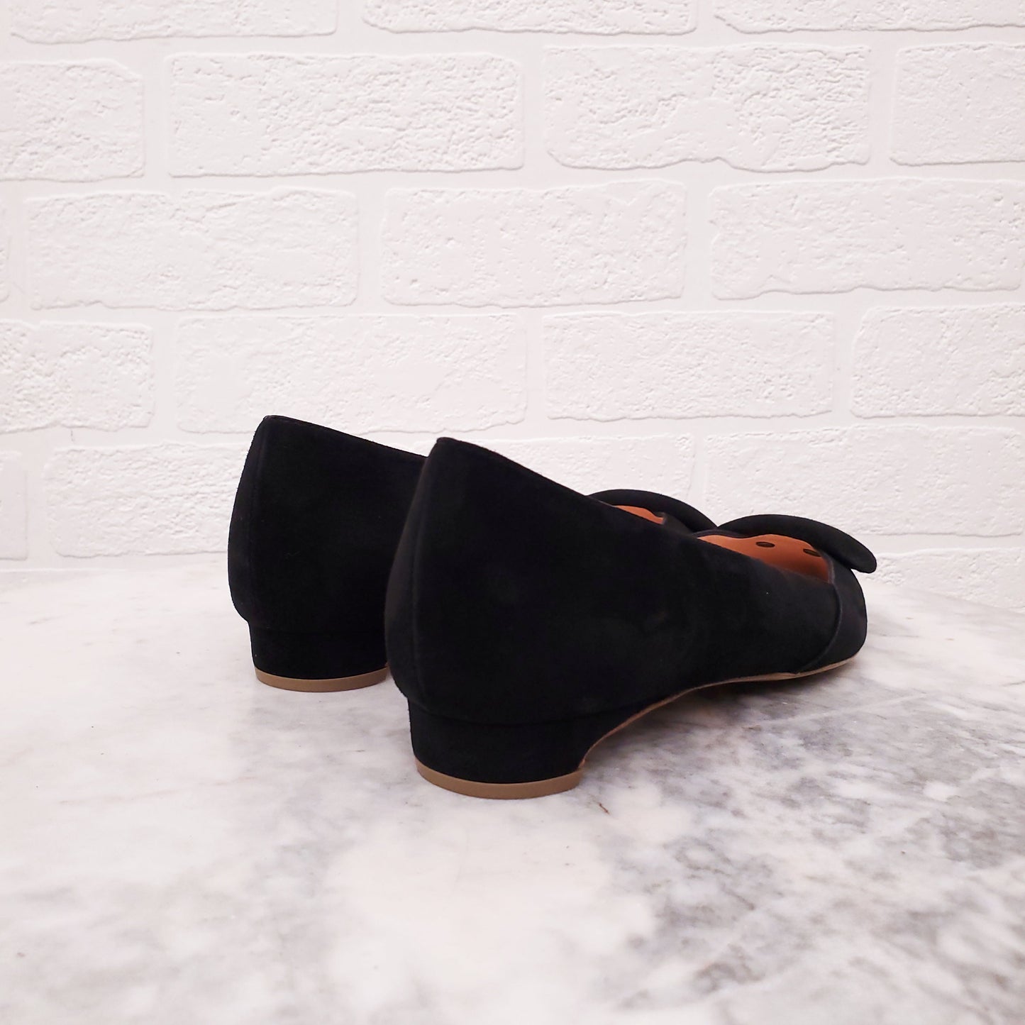 RUPERT SANDERSUN SUEDE BALLERINA FLATS - SIZE 35.5