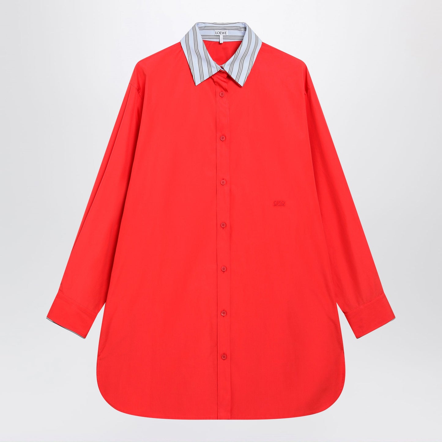 Loewe Red Cotton Shirt Dress Women