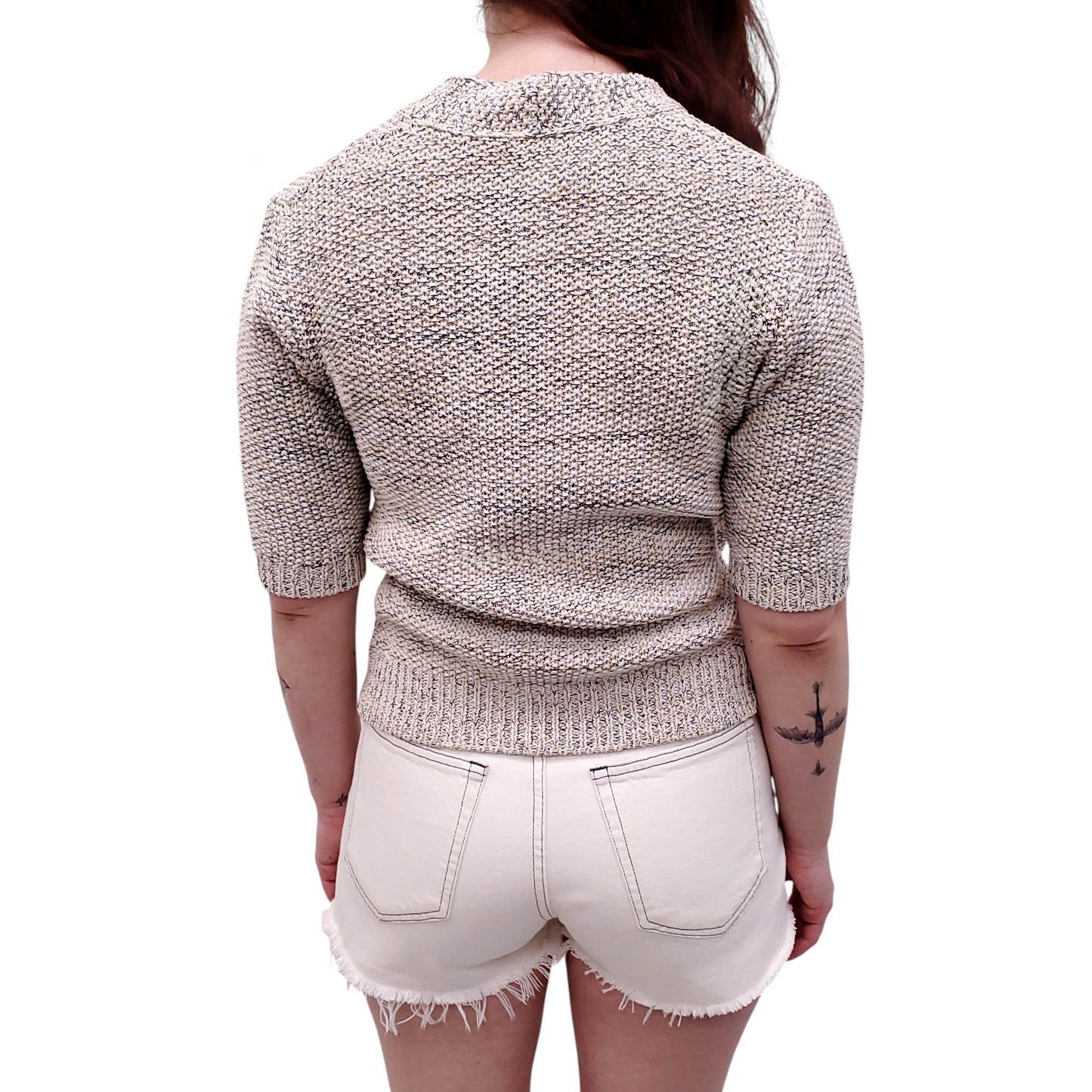 FABIANA FILIPPI SHORT SLEEVE KNIT SWEATER - SIZE 4