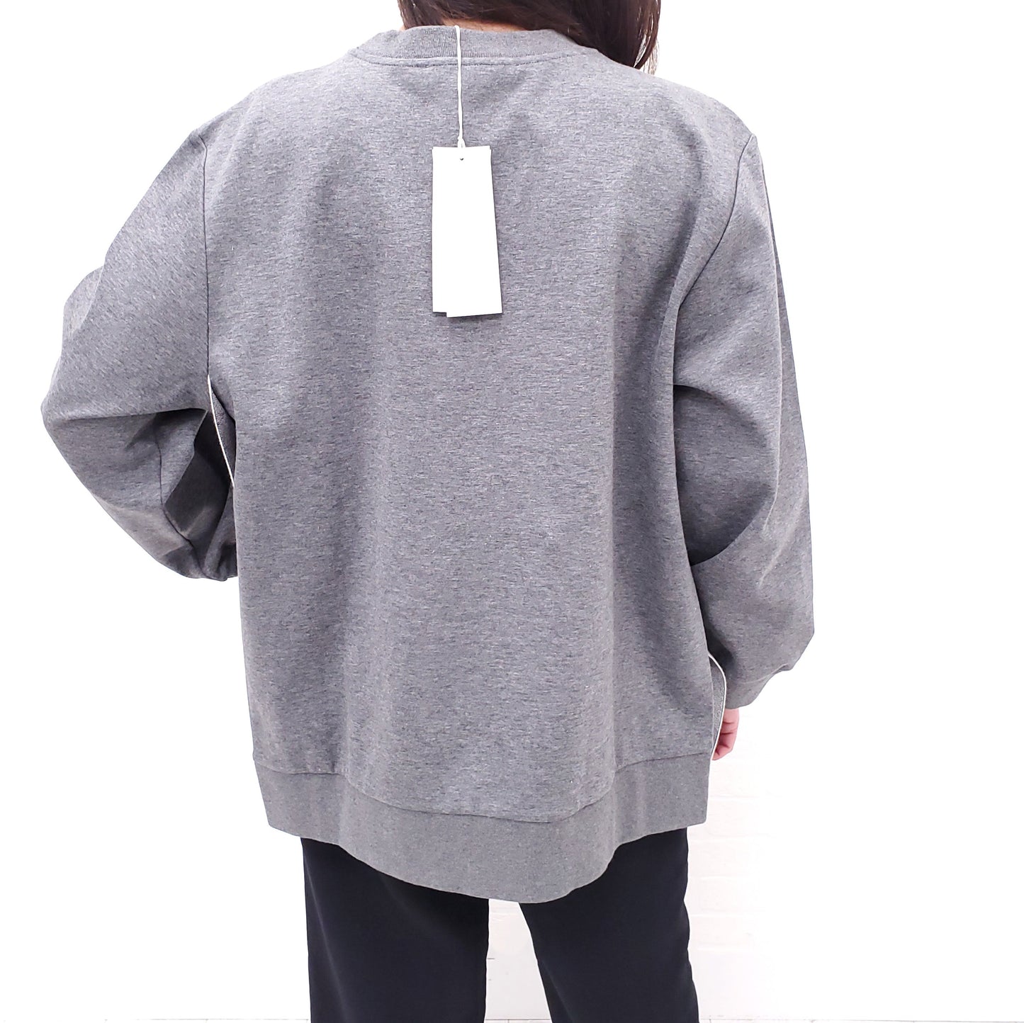 STELLA MCCARTNEY GREY LOGO SWEATSHIRT - SIZE 40